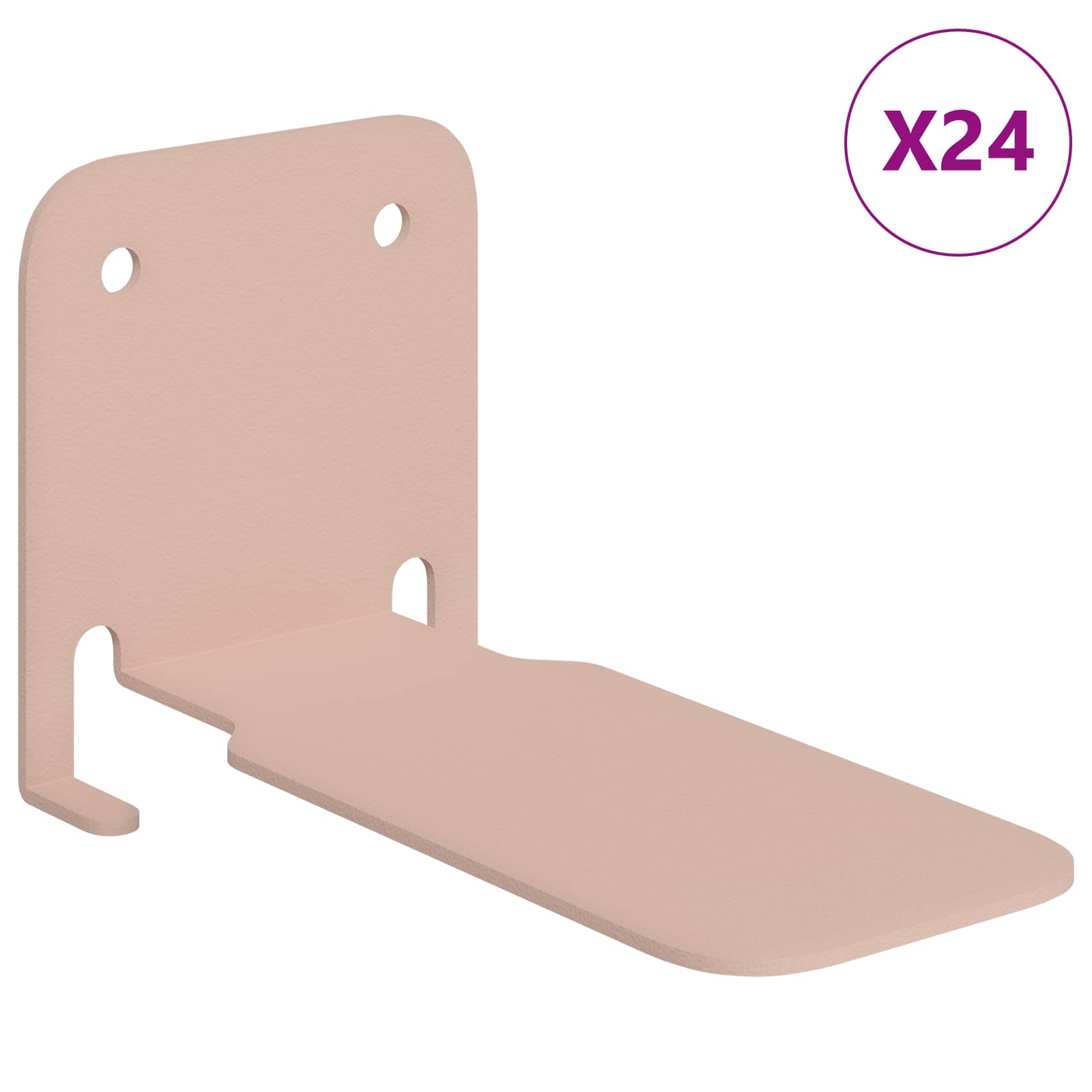 Nähtamatu ujuv riiul 24 tk Roosa 6 x 11 x 6,5 cm
