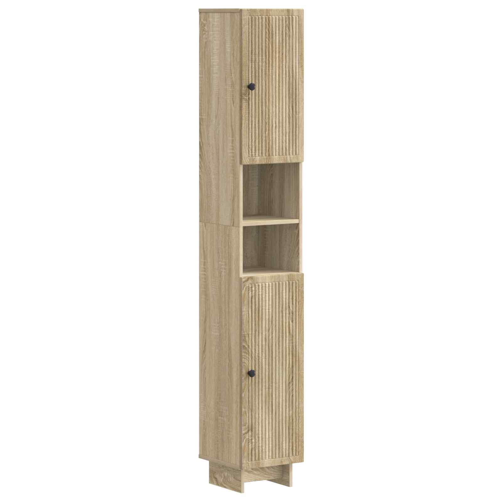 Vannitoa kapp avatud riiuliga EDE Sonoma tamm 30 x 31 x 190 cm
