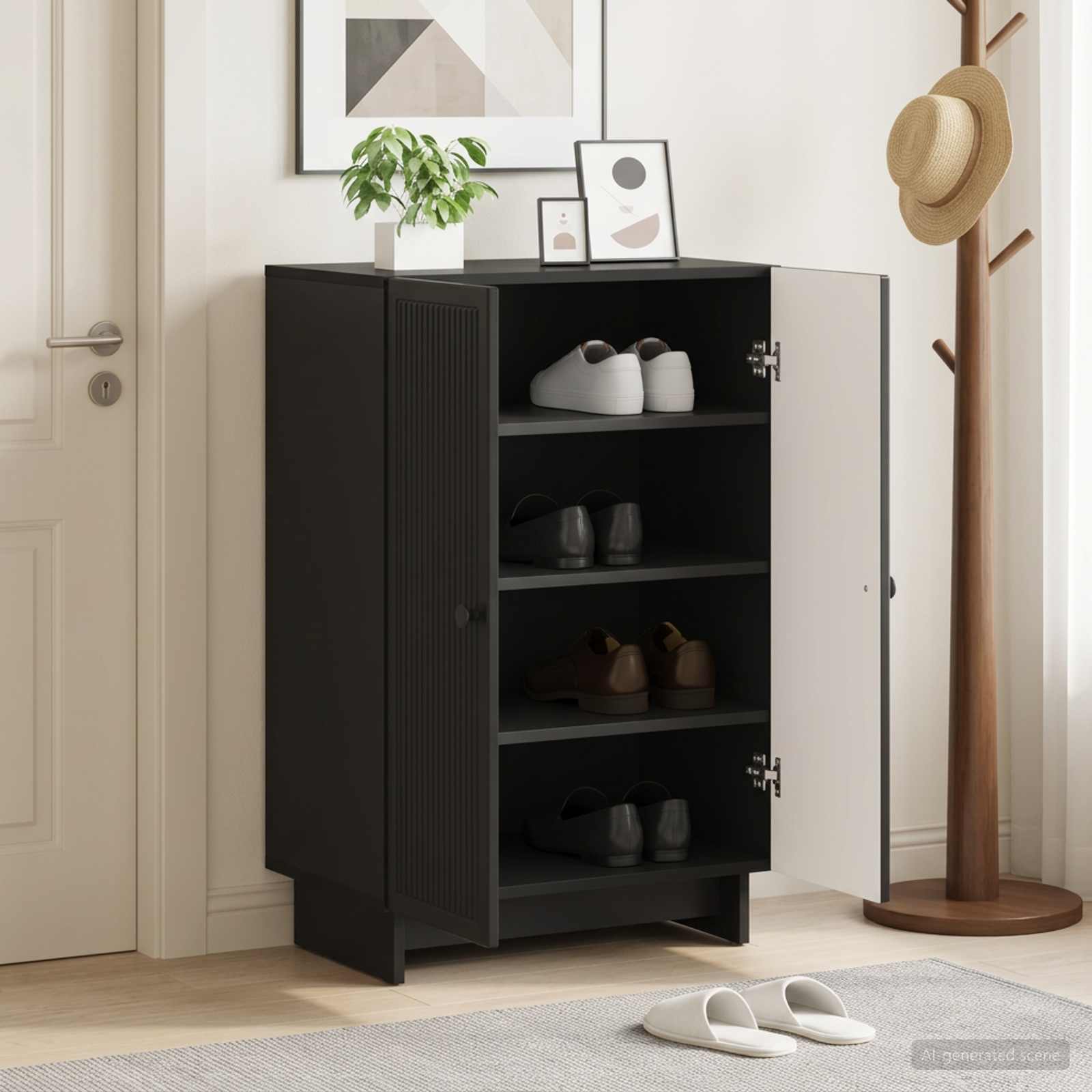 Kinga kapp EDE 59,5 x 39,5 x 90 cm Tehispuit Must