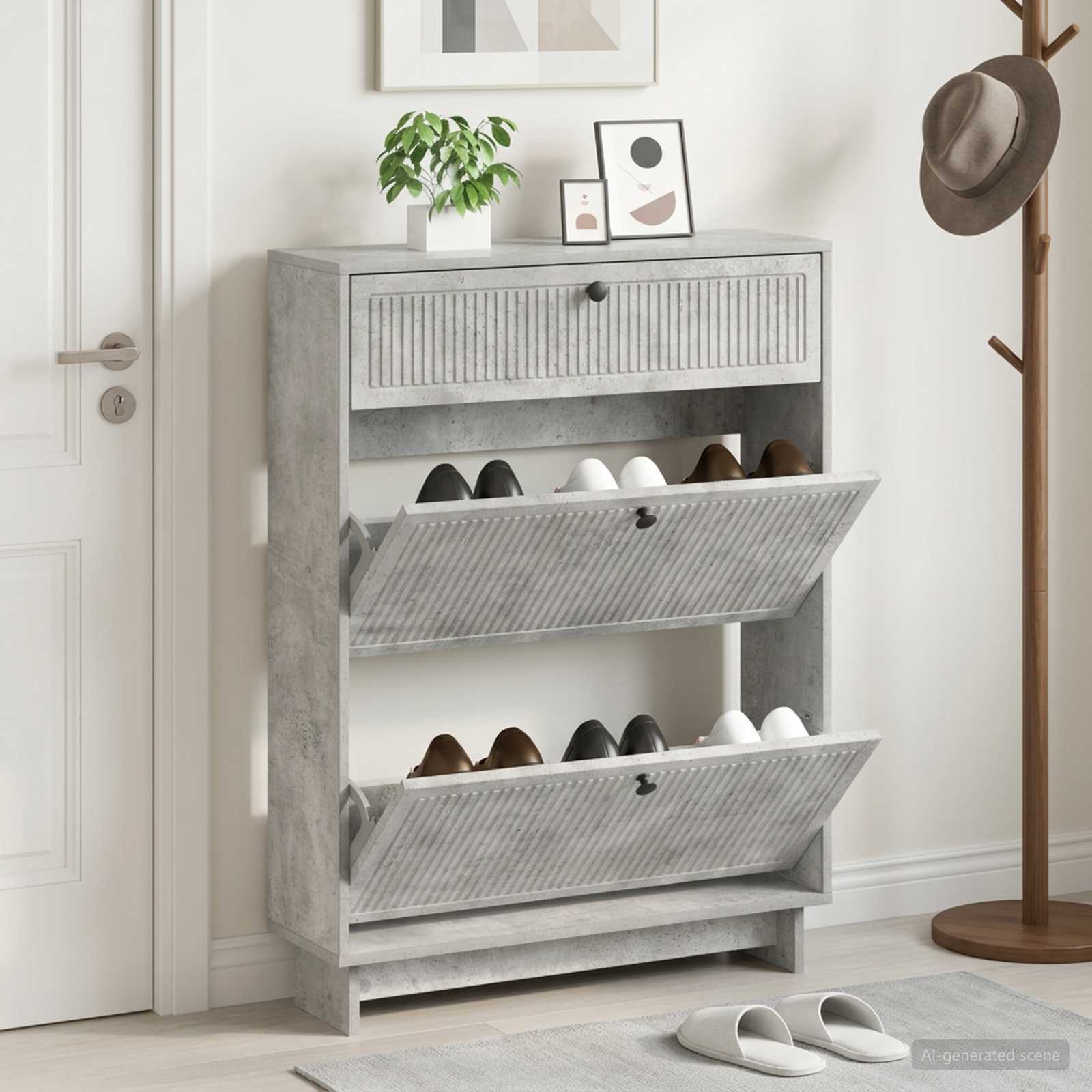 Kinga kapp EDE 78 x 24 x 103 cm Tehispuit Betoonhall