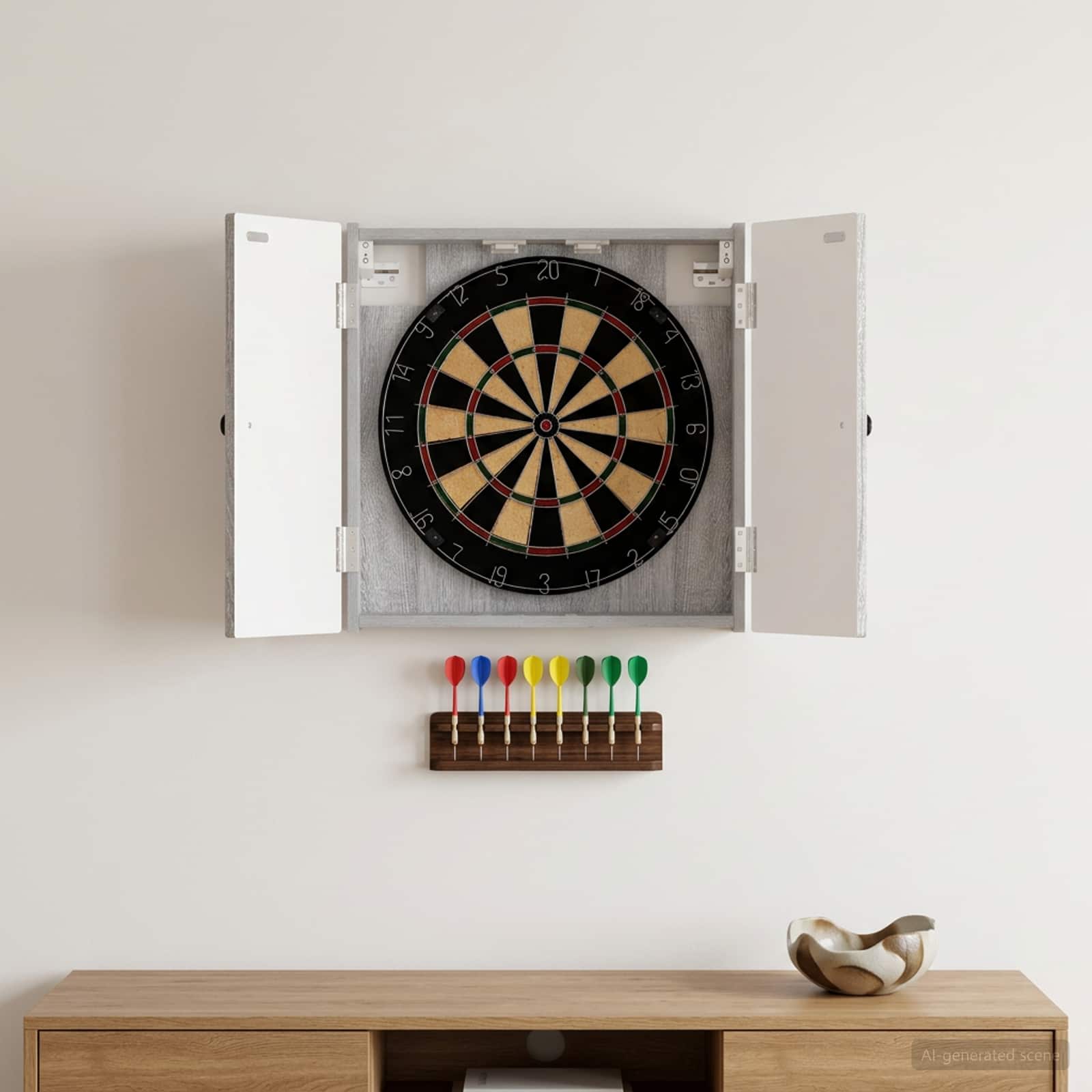 Dartboardi kapp EDE Hall Sonoma 52,5 x 10,5 x 53,5 cm Tehispuit