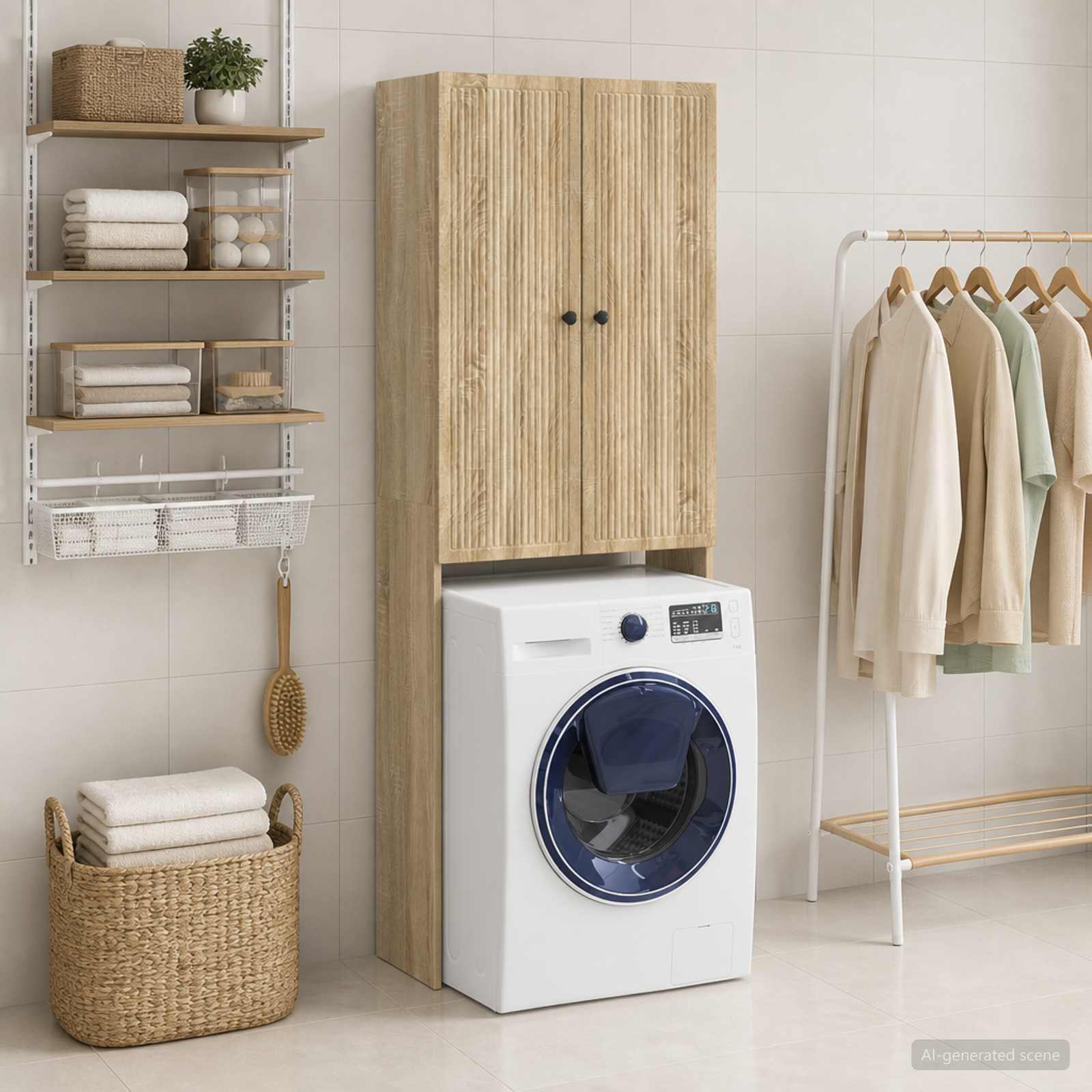 Tualettkabinet EDE Sonoma tamm 66 x 25,5 x 190 cm Tehispuit