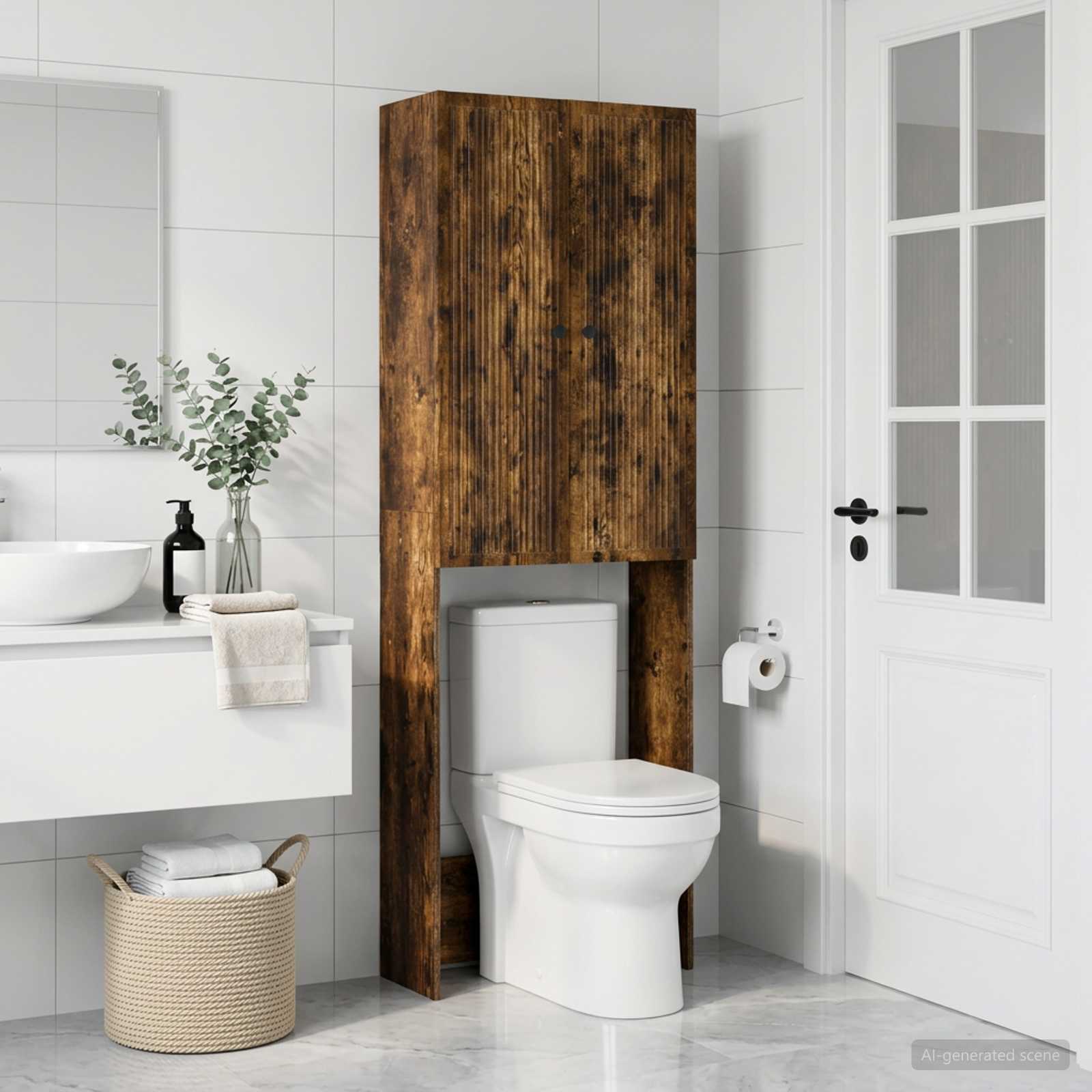 Tualettkabinet EDE Suitsutatud tamm 66 x 25,5 x 190 cm