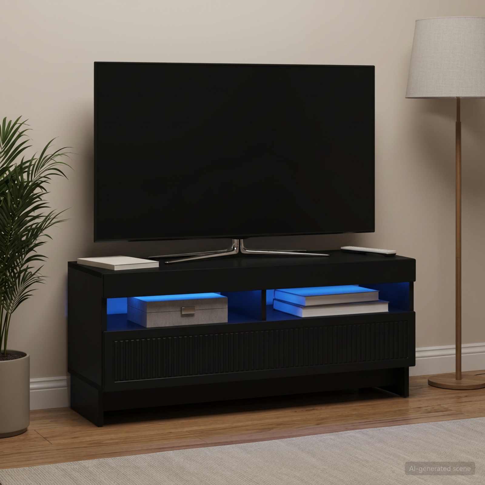 LED TV kapp EDE 100 x 35 x 43 cm Must Tehispuit