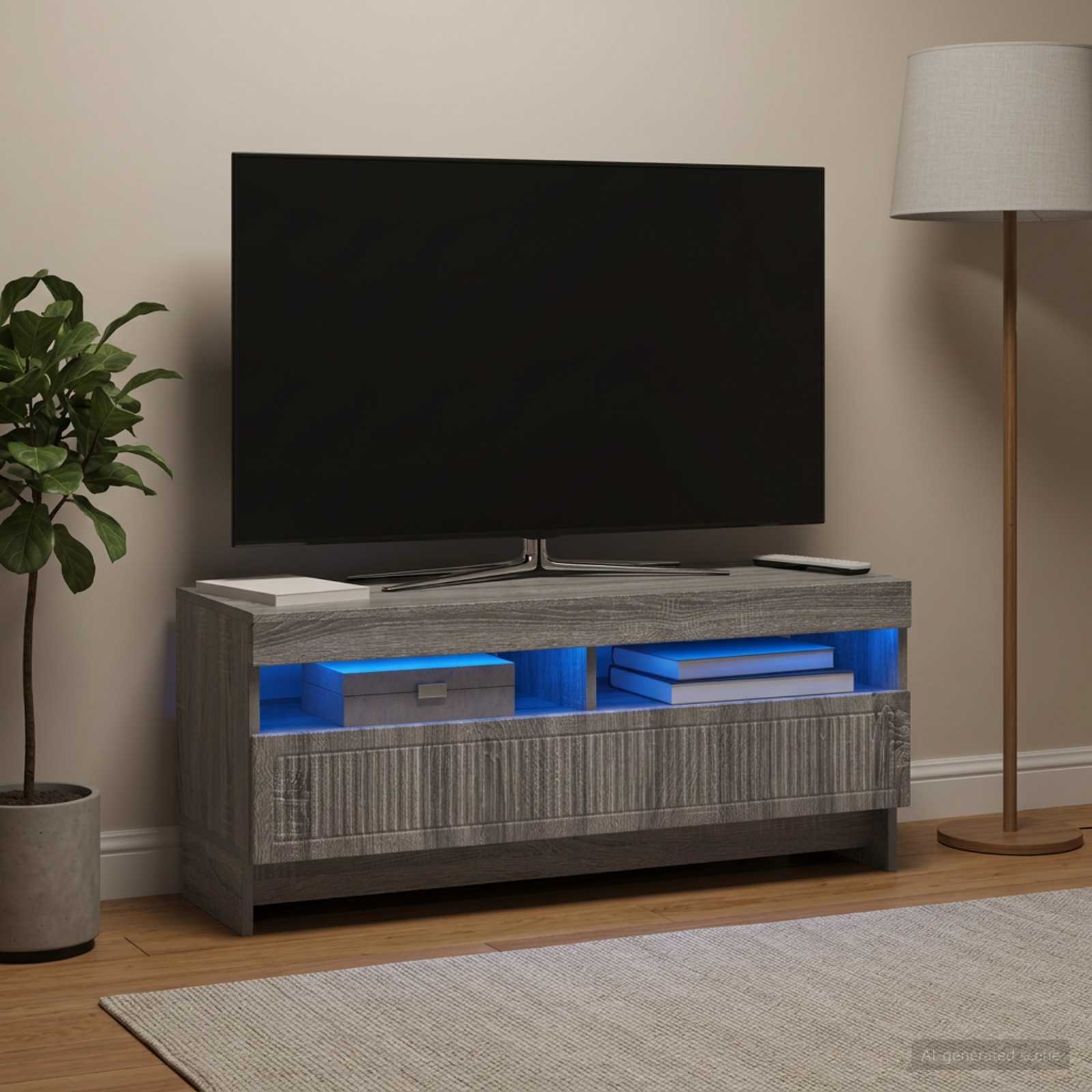 LED TV kapp EDE 100 x 35 x 43 cm Hall Sonoma Tehispuit