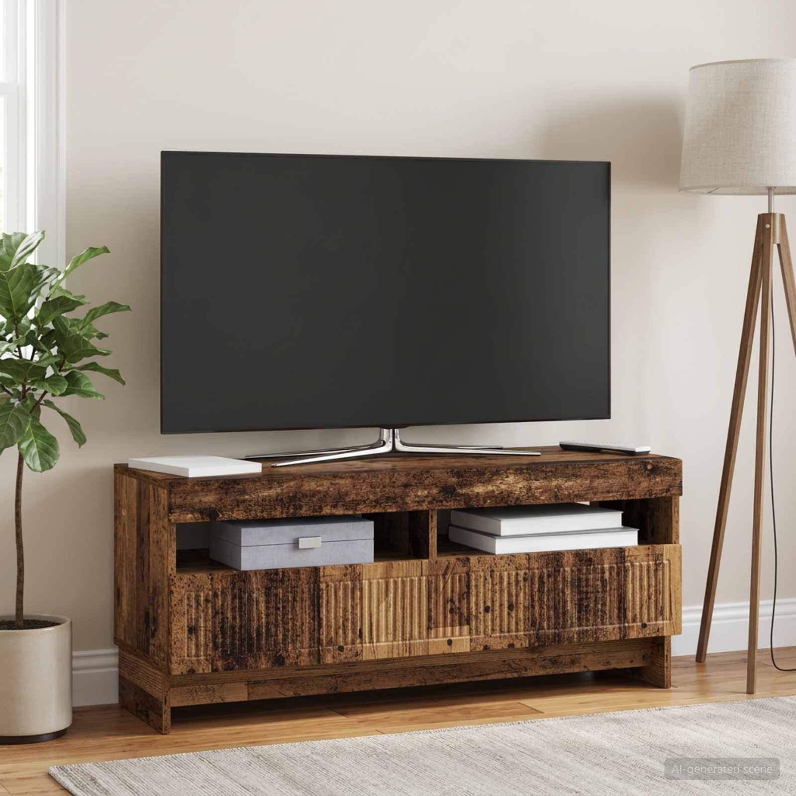 LED TV kapp EDE 100 x 35 x 43 cm Vana puit Tehispuit