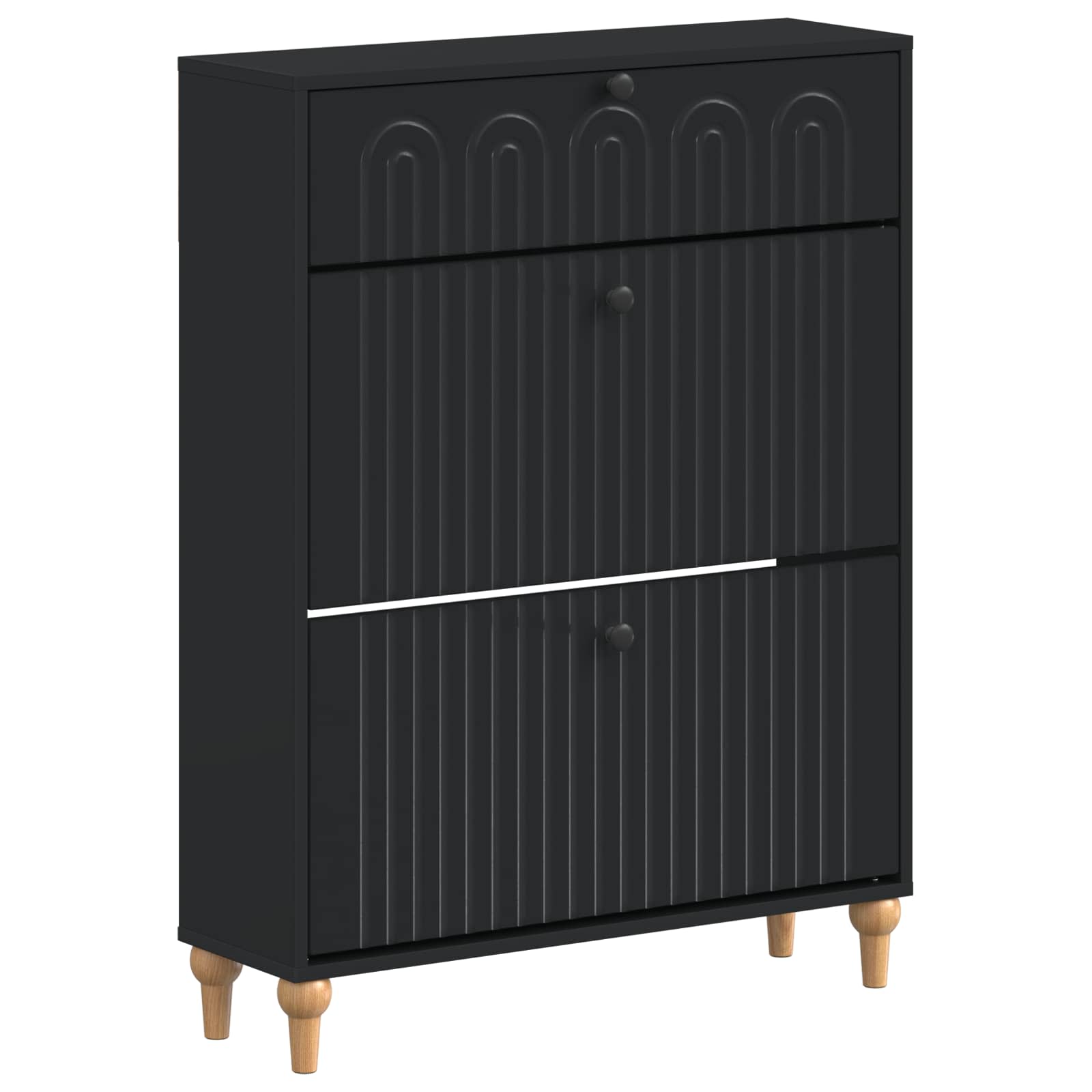 Kinga kapp ALKMAAR 78 x 24 x 103 cm Tehispuit Must