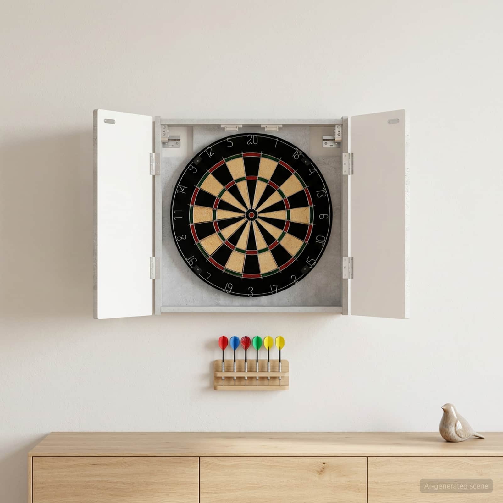 Dartboardi kapp ALKMAAR Betoonhall 52,5 x 10,5 x 53,5 cm