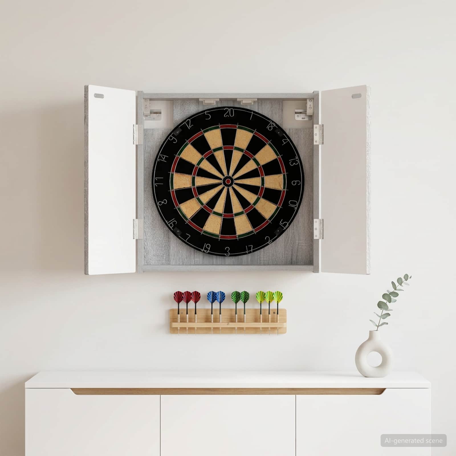 Dartboardi kapp ALKMAAR Hall Sonoma 52,5 x 10,5 x 53,5 cm