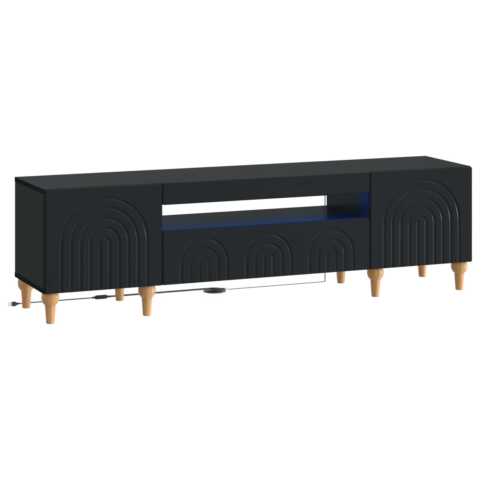 LED TV kapp ALKMAAR 153 x 35 x 43 cm Must Tehispuit