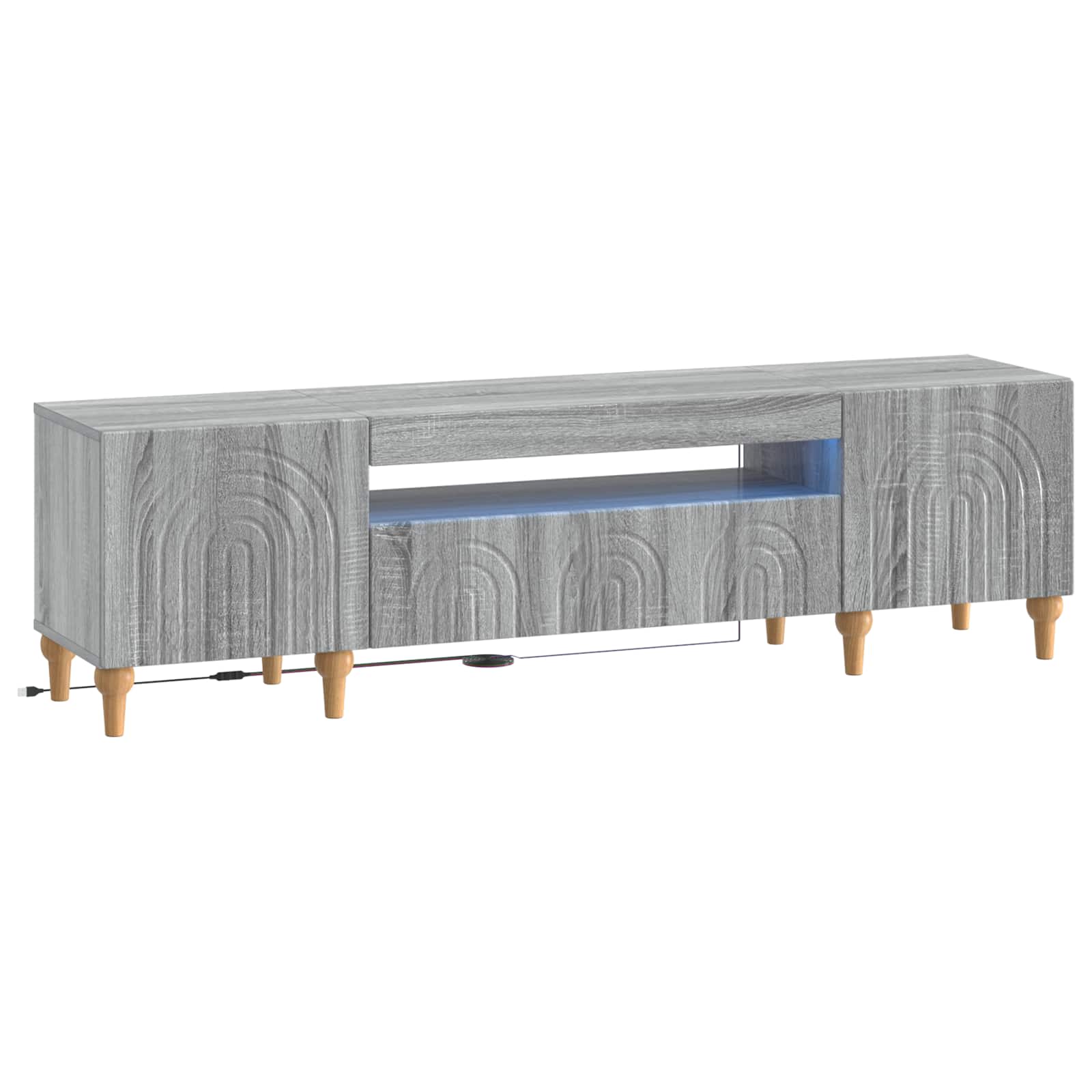 LED TV kapp ALKMAAR 153 x 35 x 43 cm Hall Sonoma Tehispuit