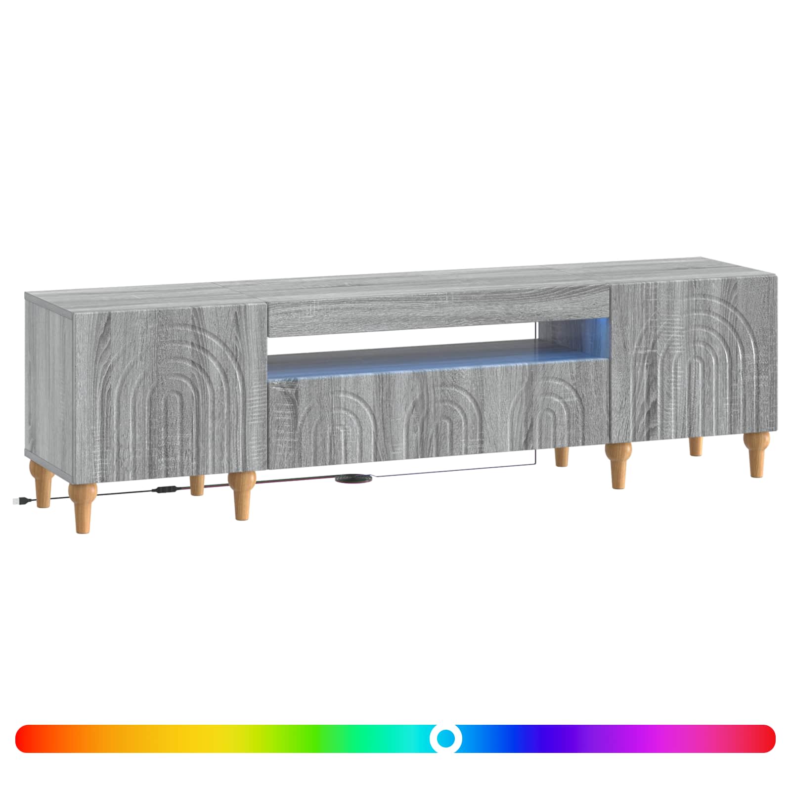 LED TV kapp ALKMAAR 153 x 35 x 43 cm Hall Sonoma Tehispuit