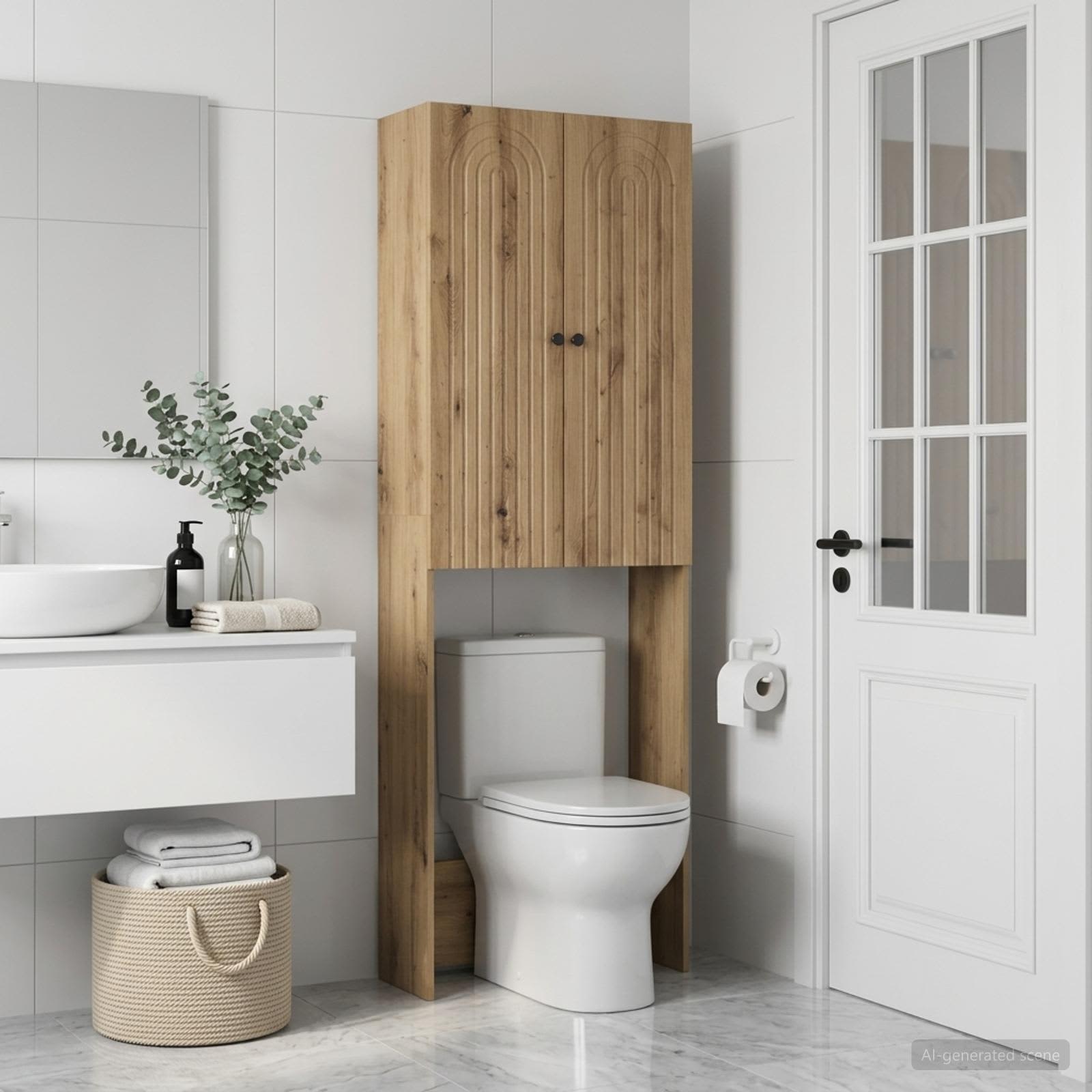 Tualettkabinet ALKMAAR Artisan tamm 66 x 25,5 x 190 cm
