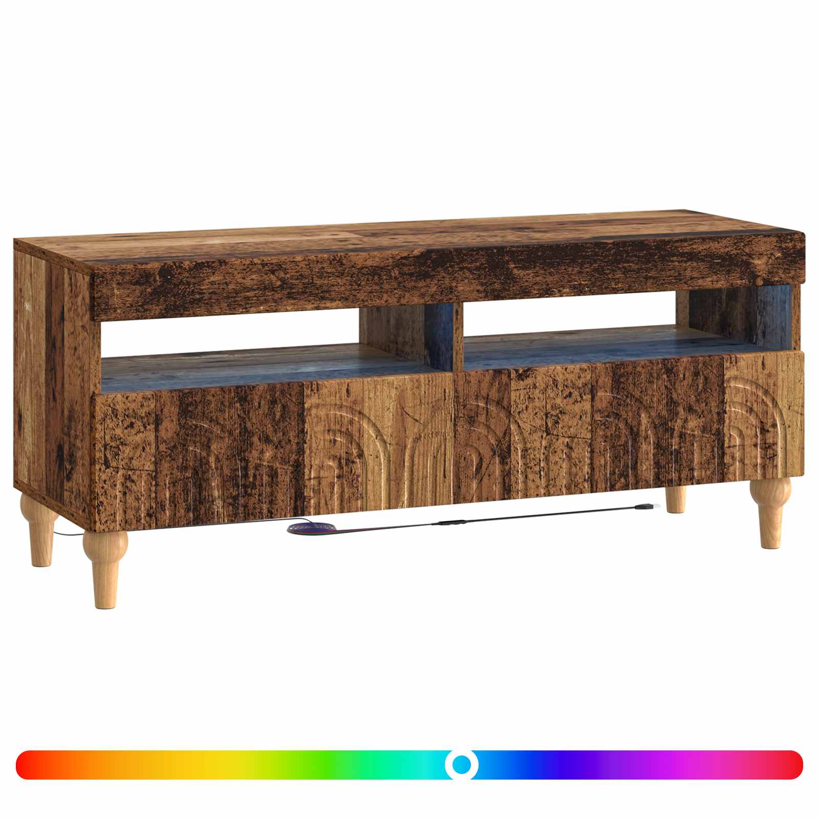 LED TV kapp ALKMAAR 100 x 35 x 43 cm Vana puit Tehispuit