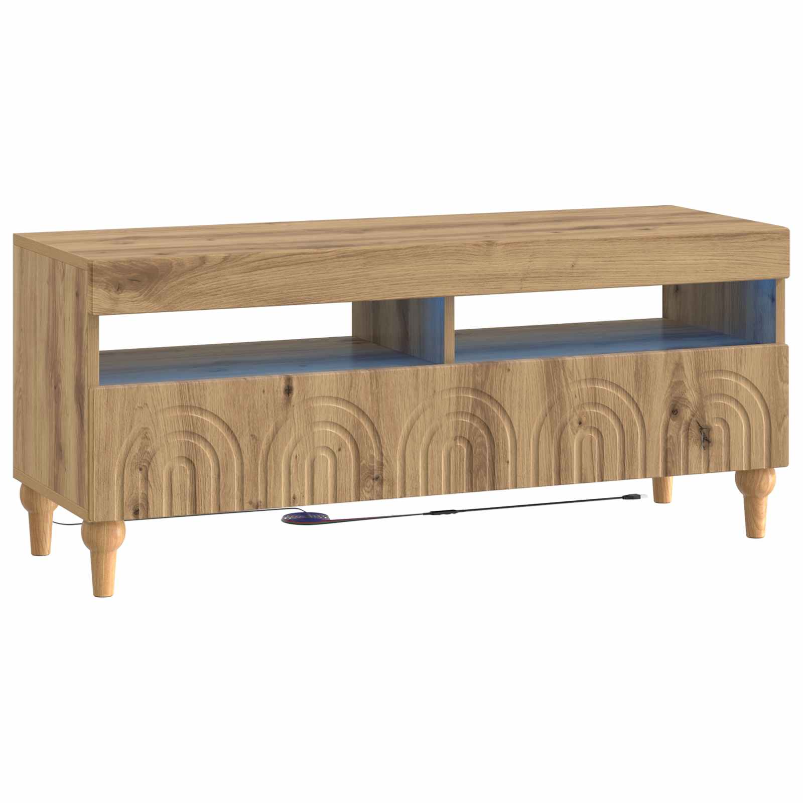 LED TV kapp ALKMAAR 100 x 35 x 43 cm Artisan tamm Tehispuit