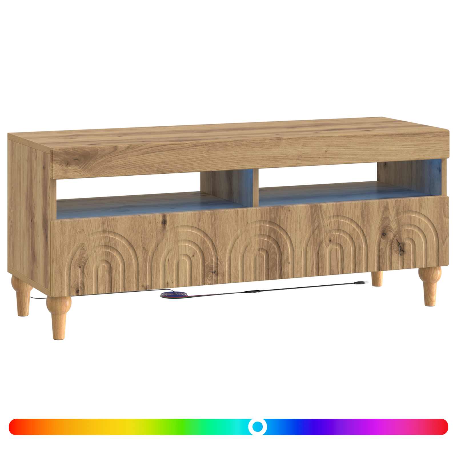 LED TV kapp ALKMAAR 100 x 35 x 43 cm Artisan tamm Tehispuit