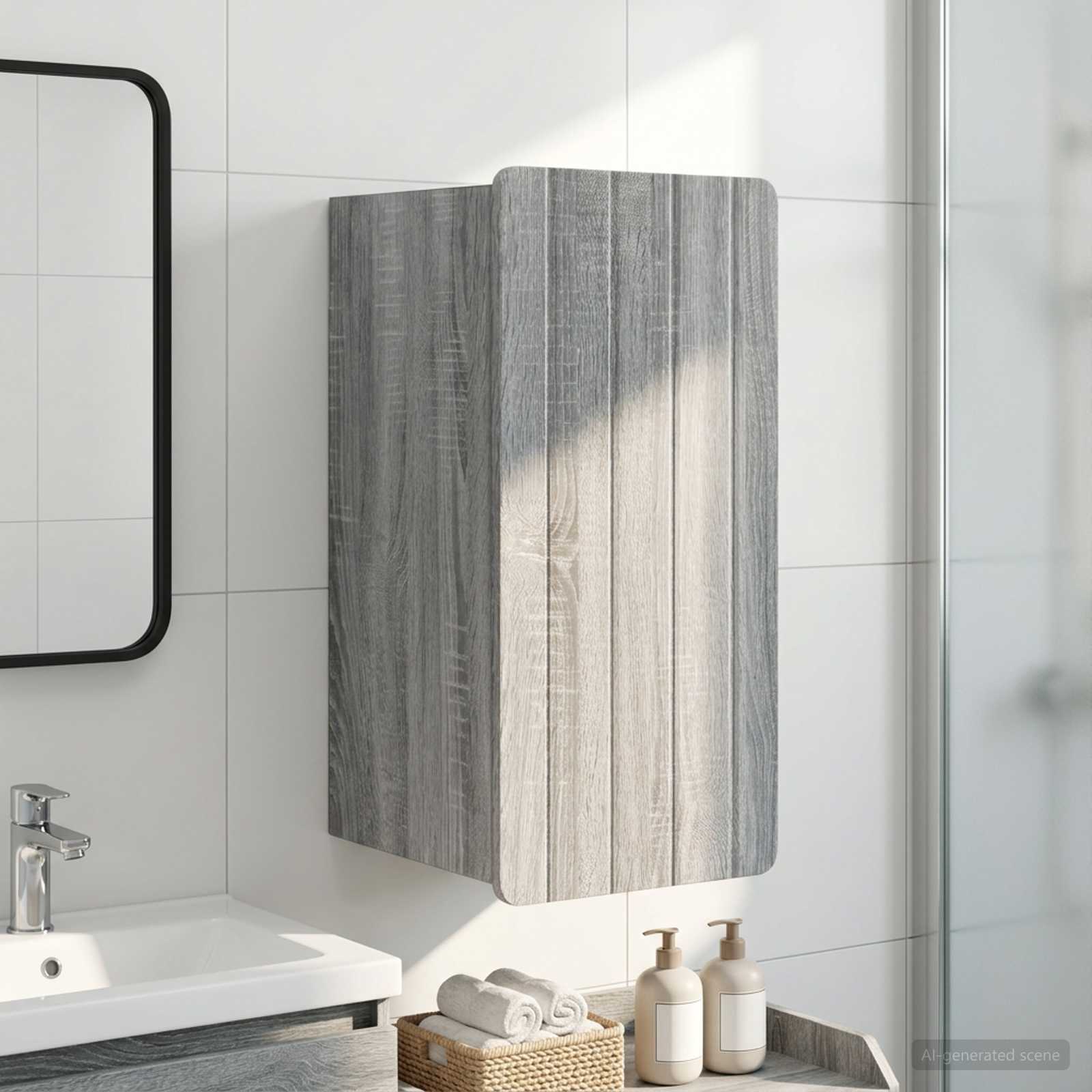 Vannitoa seinakapp ZWOLLE Hall Sonoma 30 x 31 x 63 cm Tehispuit
