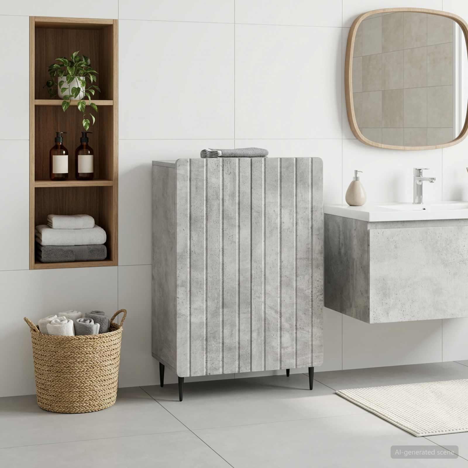 Vannitoa hoiukapp ZWOLLE Betoonhall 59,5 x 31 x 79,5 cm