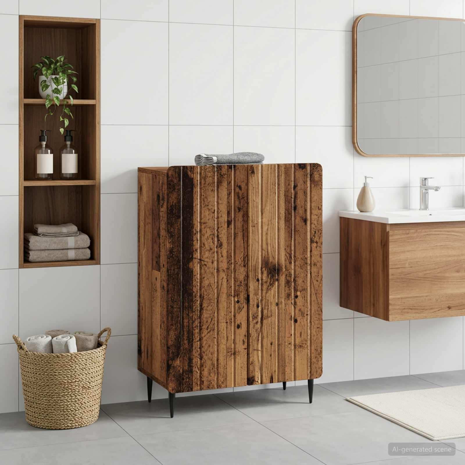 Vannitoa hoiukapp ZWOLLE Vana puit 59,5 x 31 x 79,5 cm