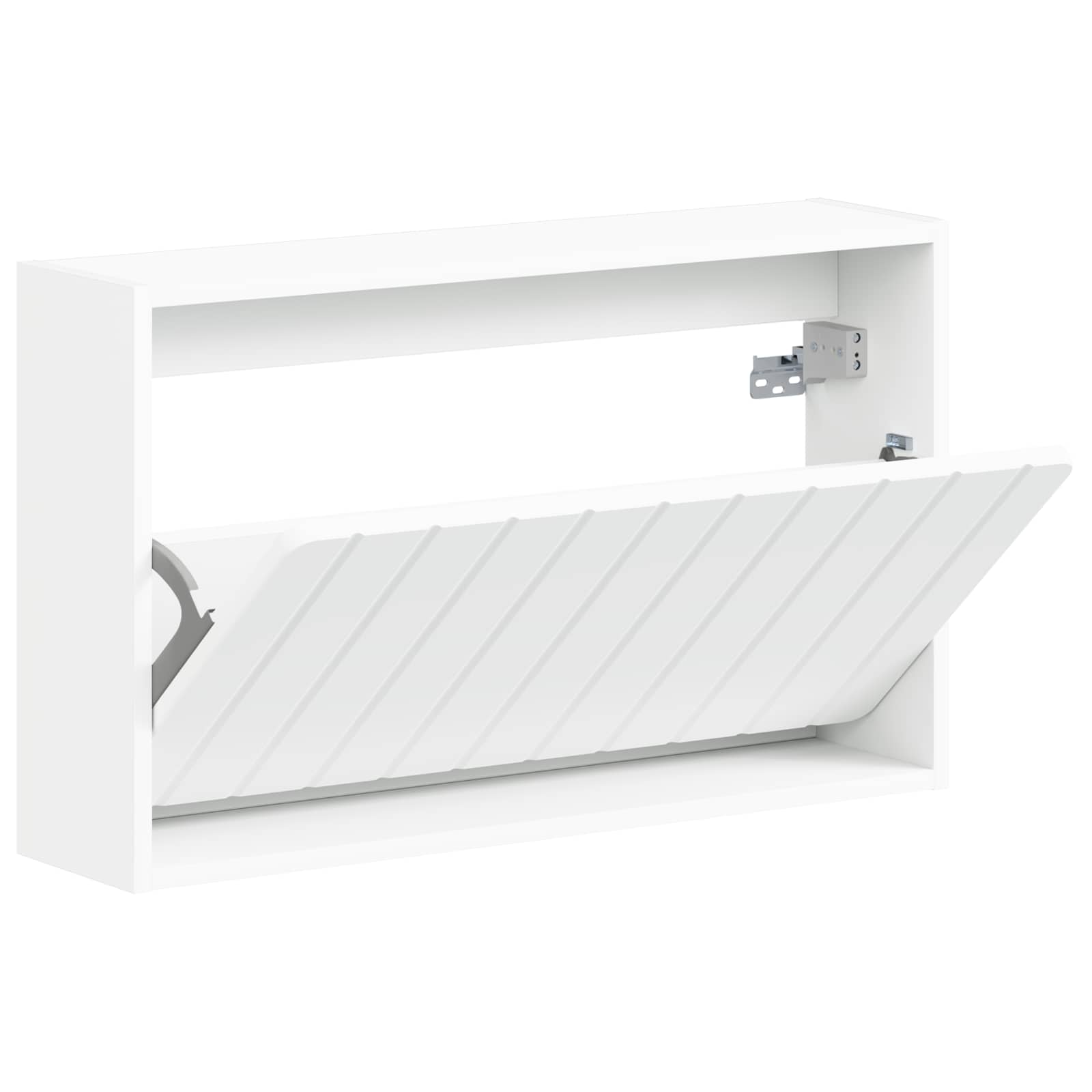 Seinale kinnitatav jalanõude kapp ZWOLLE 71 x 17 x 43 cm Valge