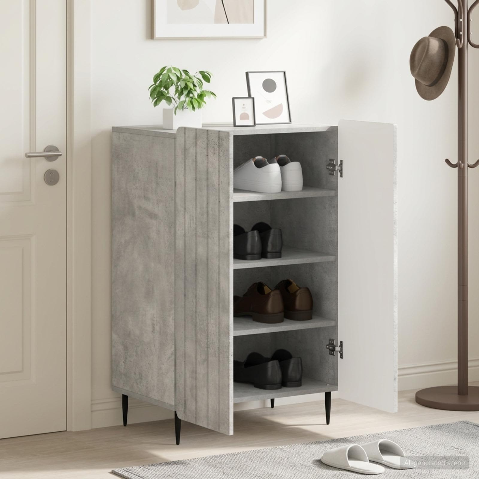 Kinga kapp ZWOLLE 59,5 x 39,5 x 91,5 cm Tehispuit Betoonhall