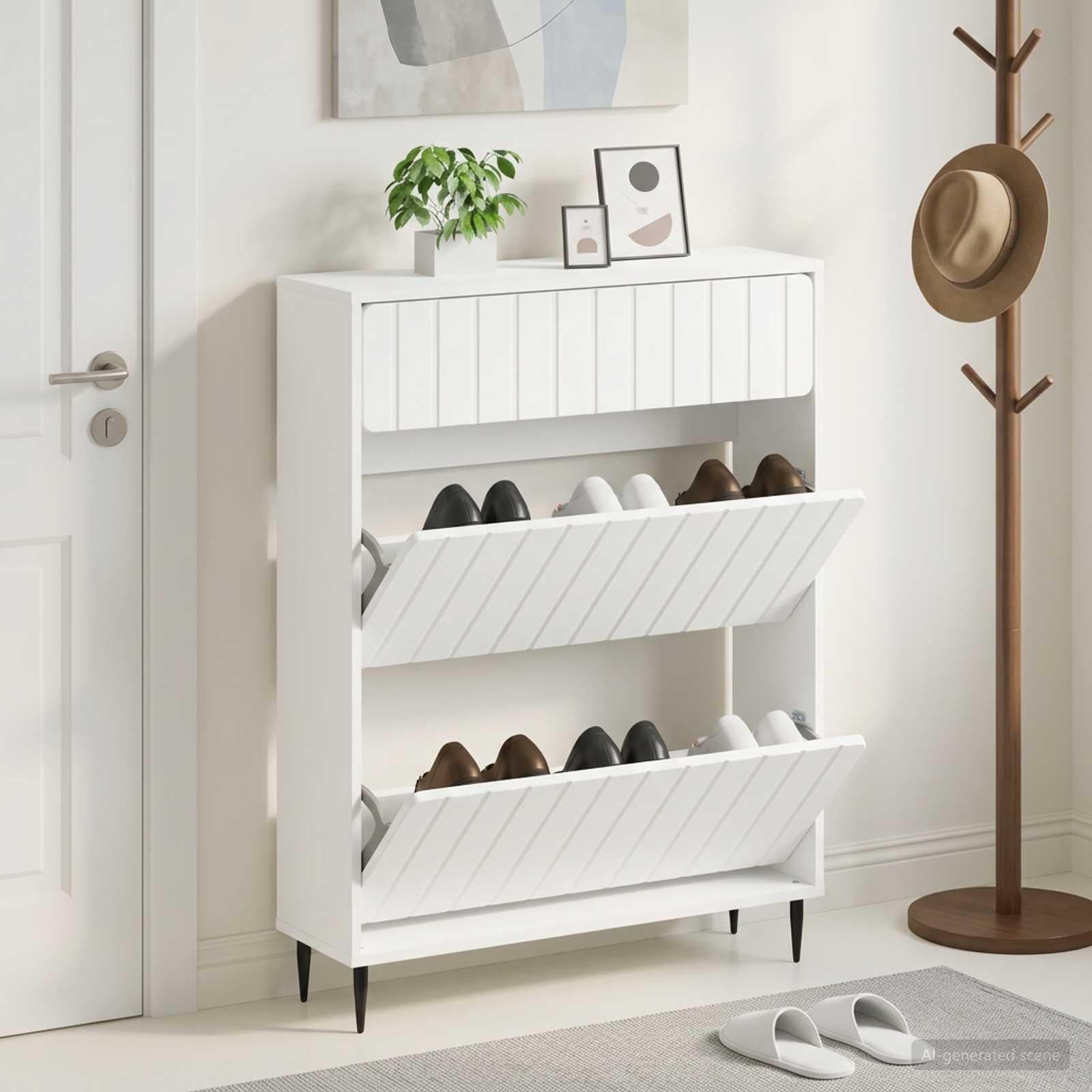 Kinga kapp ZWOLLE 78 x 24 x 103 cm Tehispuit Valge