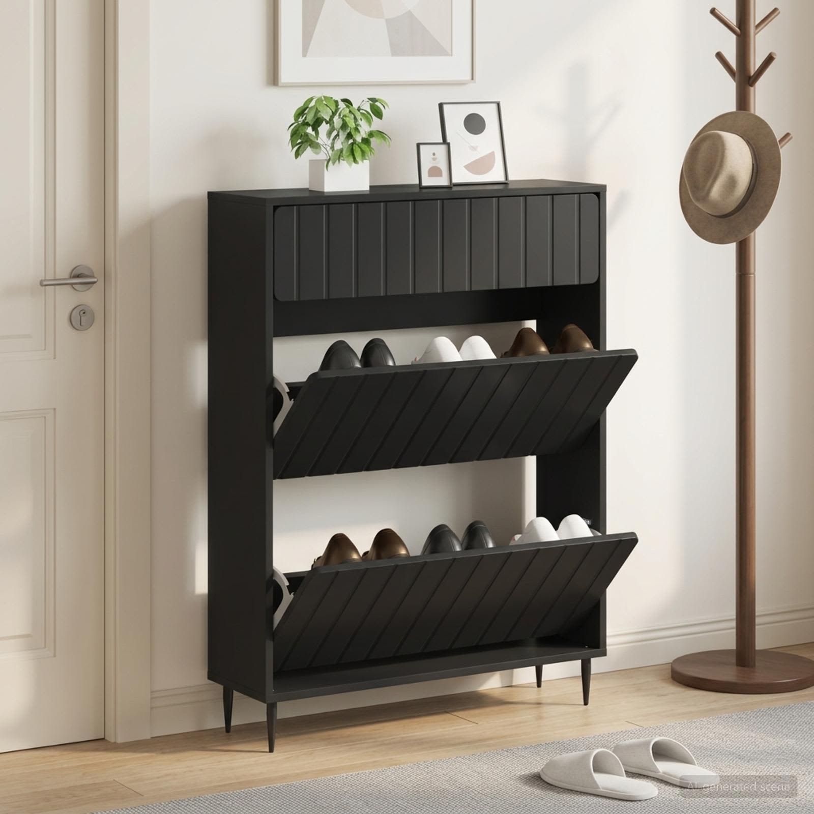 Kinga kapp ZWOLLE 78 x 24 x 103 cm Tehispuit Must