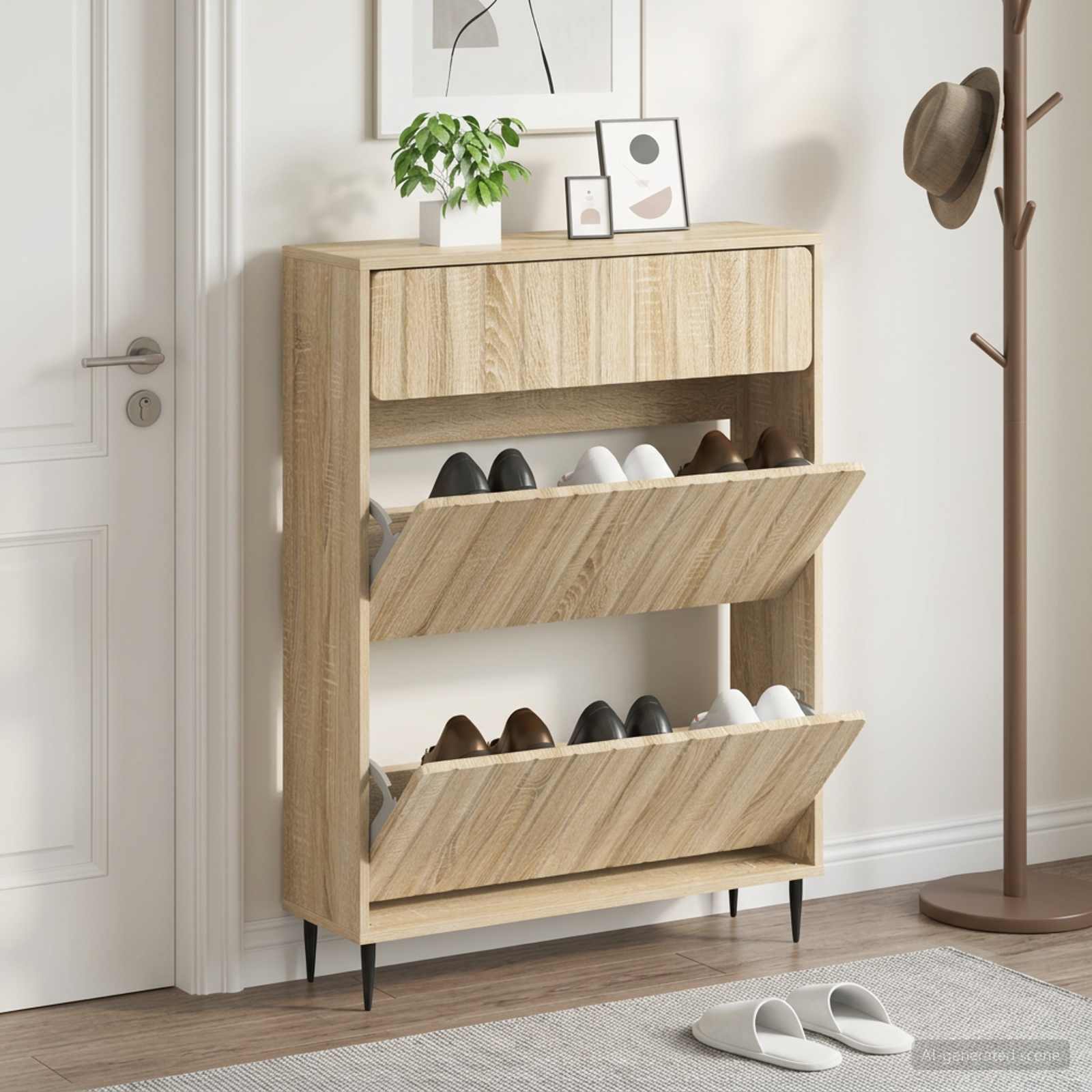 Kinga kapp ZWOLLE 78 x 24 x 103 cm Tehispuit Sonoma tamm