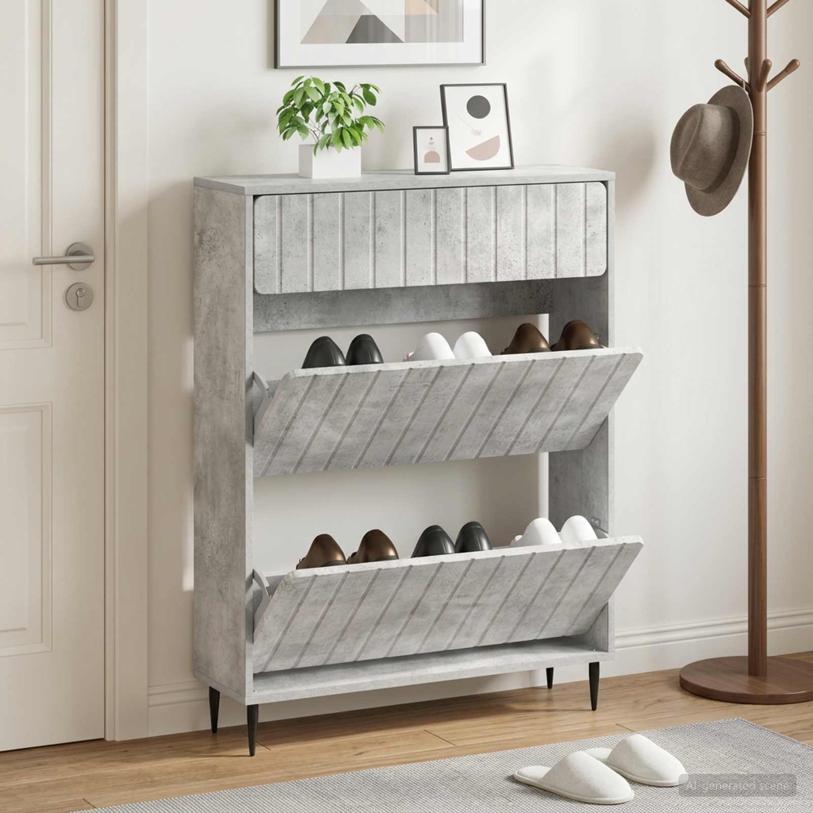 Kinga kapp ZWOLLE 78 x 24 x 103 cm Tehispuit Betoonhall