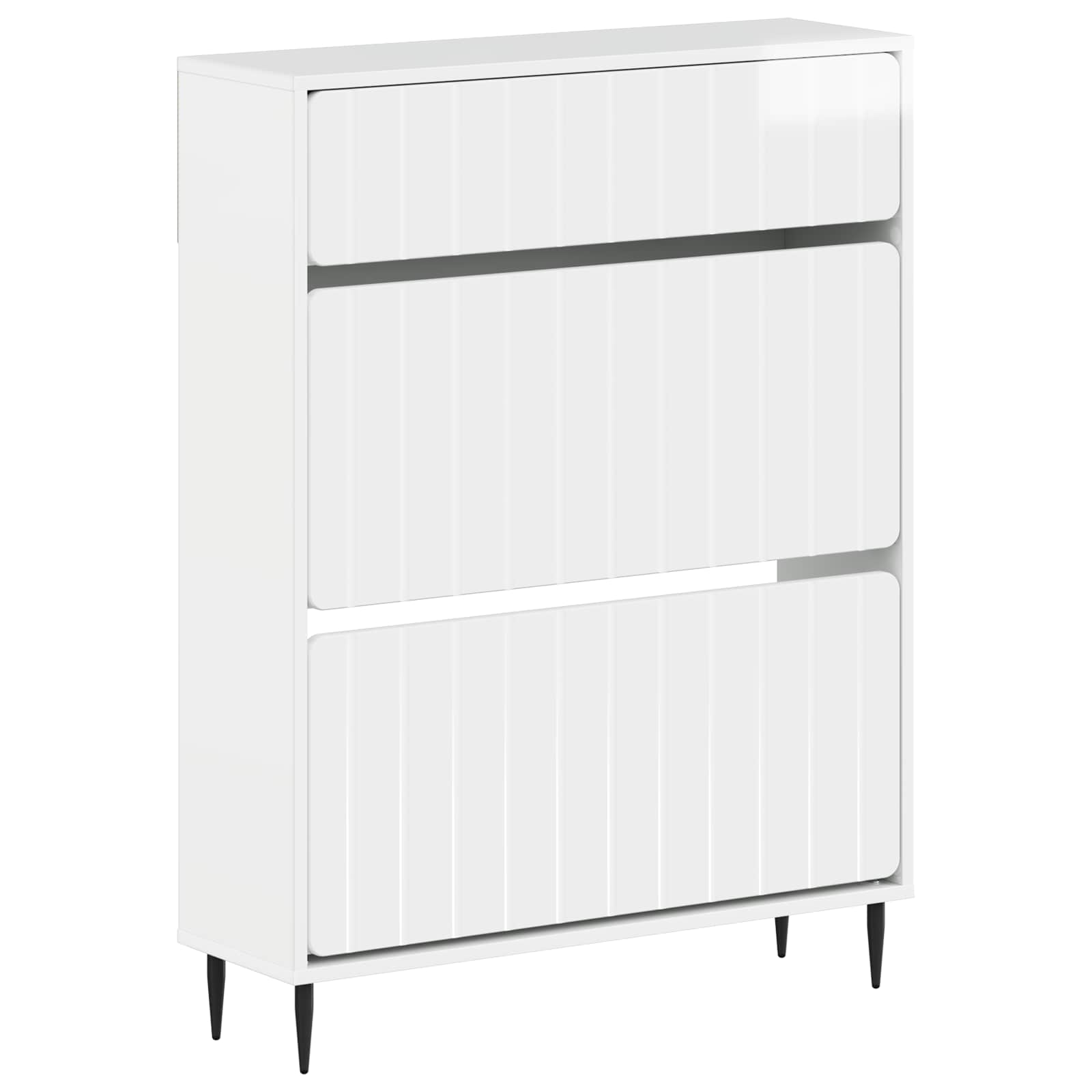 Kinga kapp ZWOLLE 78 x 24 x 103 cm Tehispuit Kõrgläikega valge