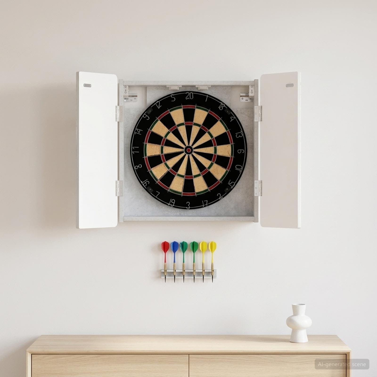Dartboardi kapp ZWOLLE Betoonhall 52,5 x 10,5 x 57,5 cm