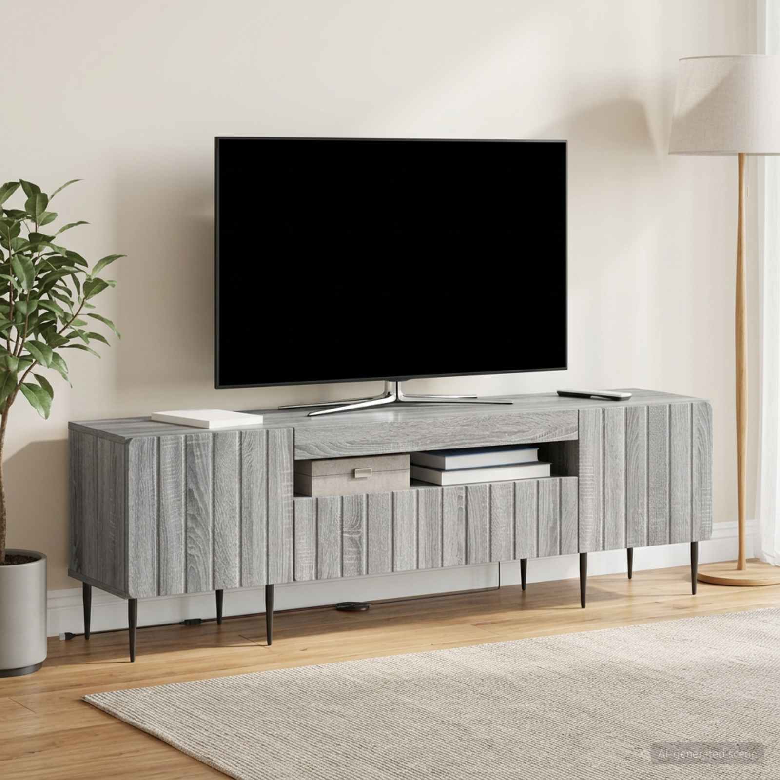 LED TV kapp ZWOLLE 153 x 35 x 43 cm Hall Sonoma Tehispuit