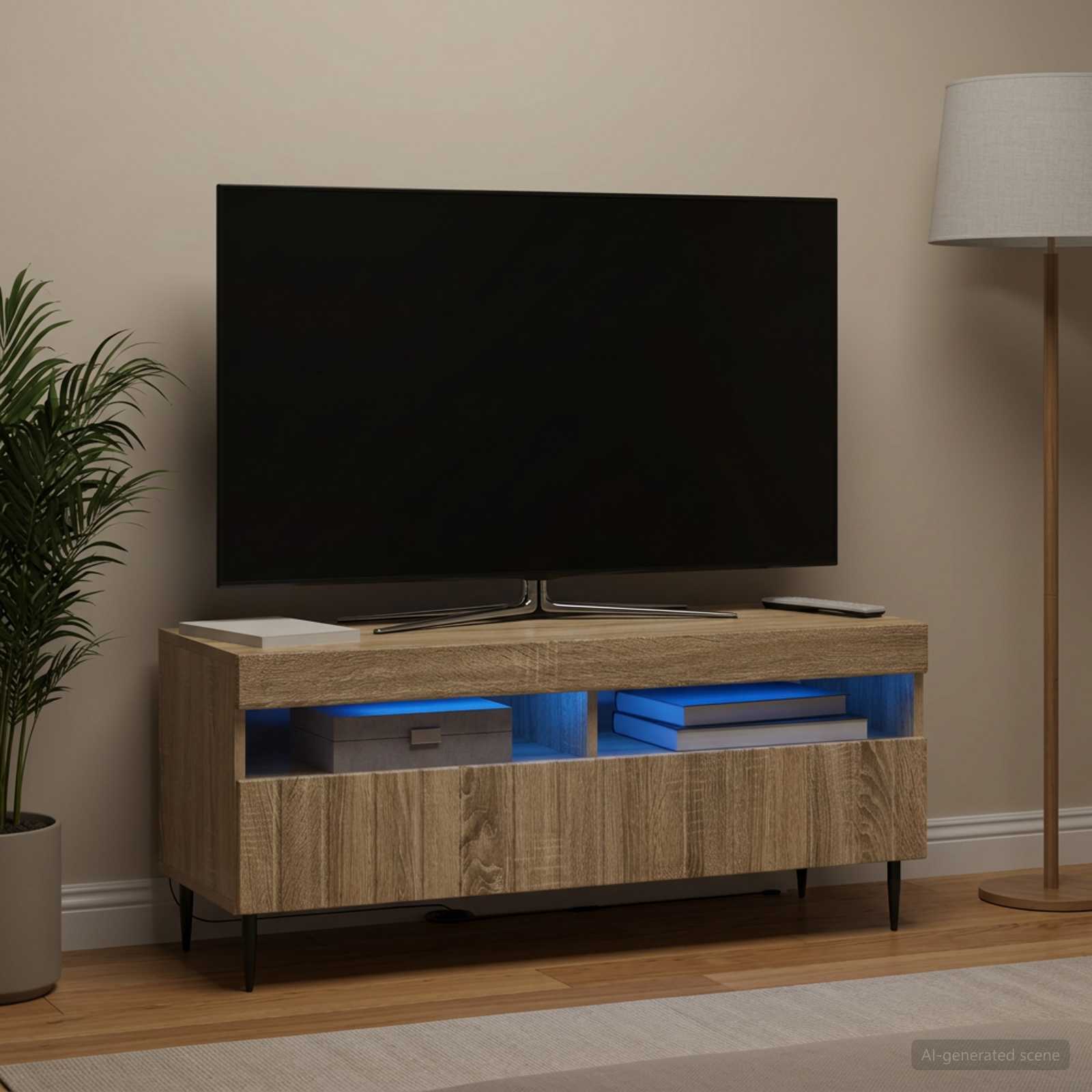 LED TV kapp ZWOLLE 100 x 35 x 43 cm Sonoma tamm Tehispuit