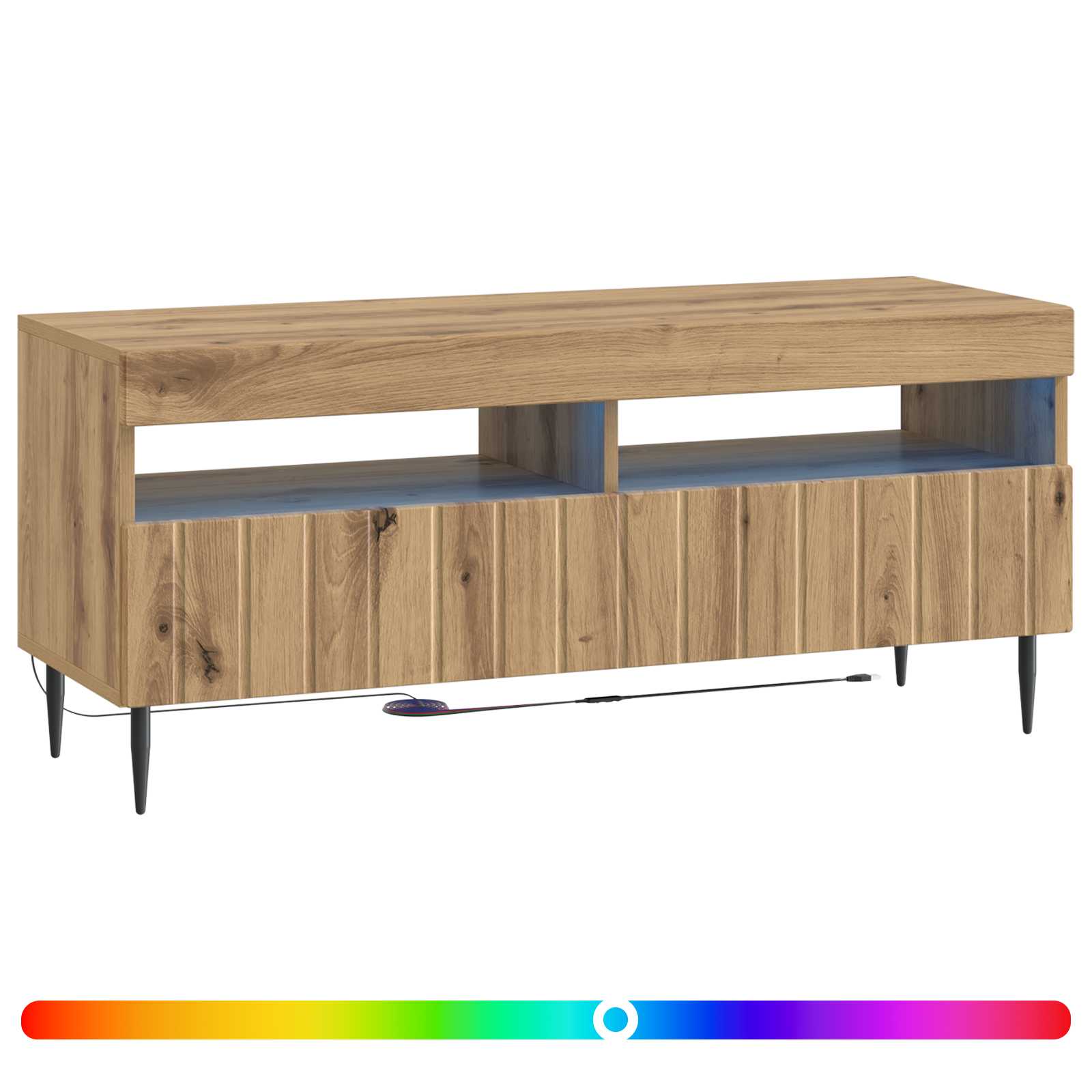 LED TV kapp ZWOLLE 100 x 35 x 43 cm Artisan tamm Tehispuit