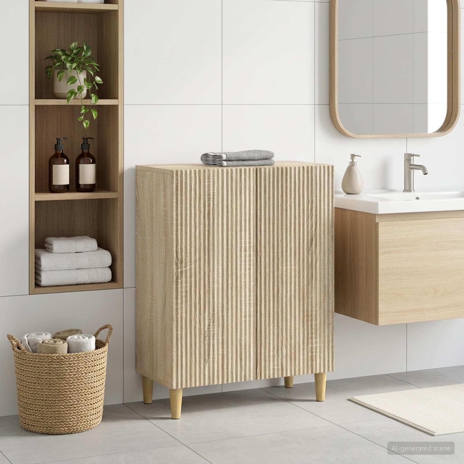 Vannitoa hoiukapp ARNHEM Sonoma tamm 59,5 x 31 x 80 cm