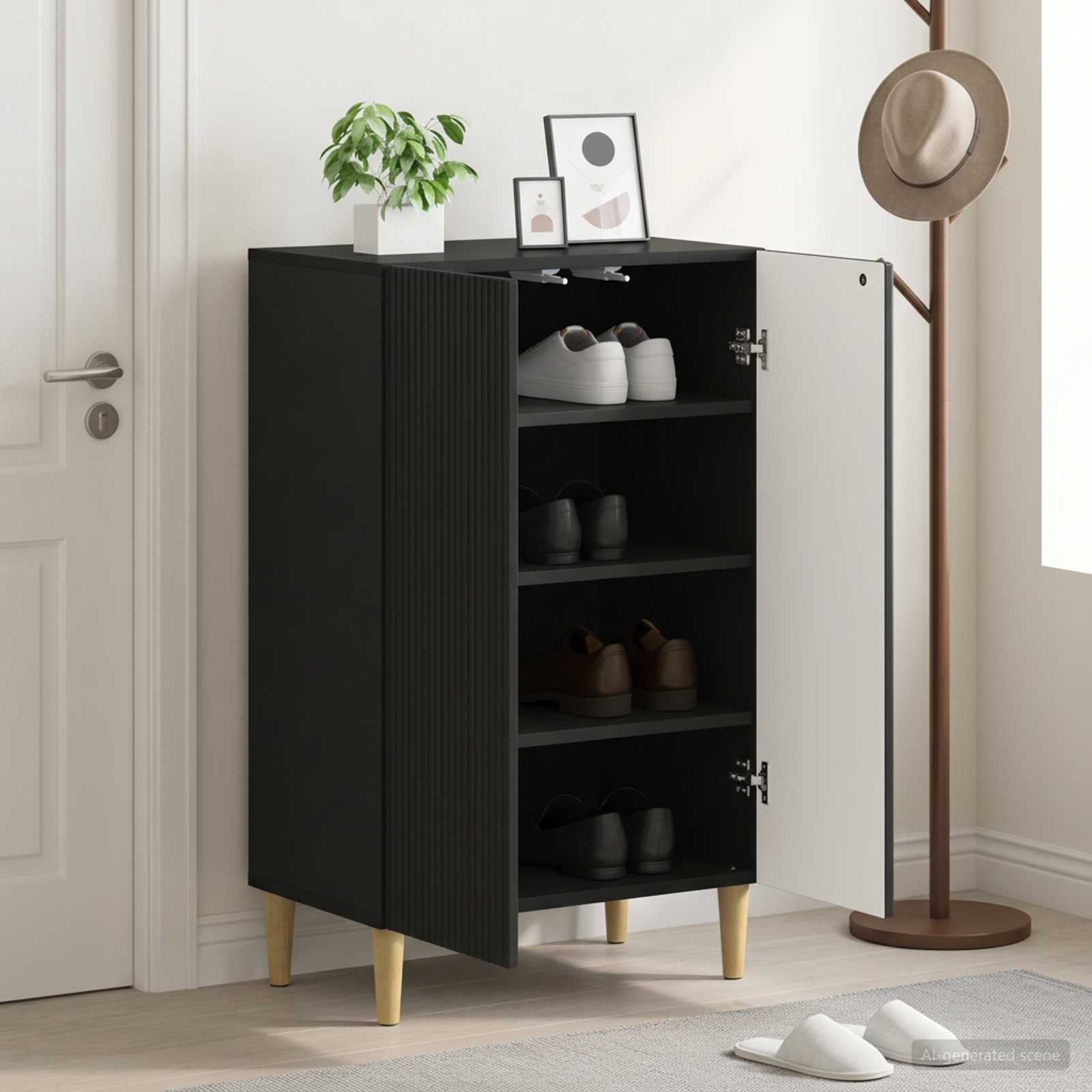 Kinga kapp ARNHEM 59,5 x 39,5 x 90 cm Tehispuit Must