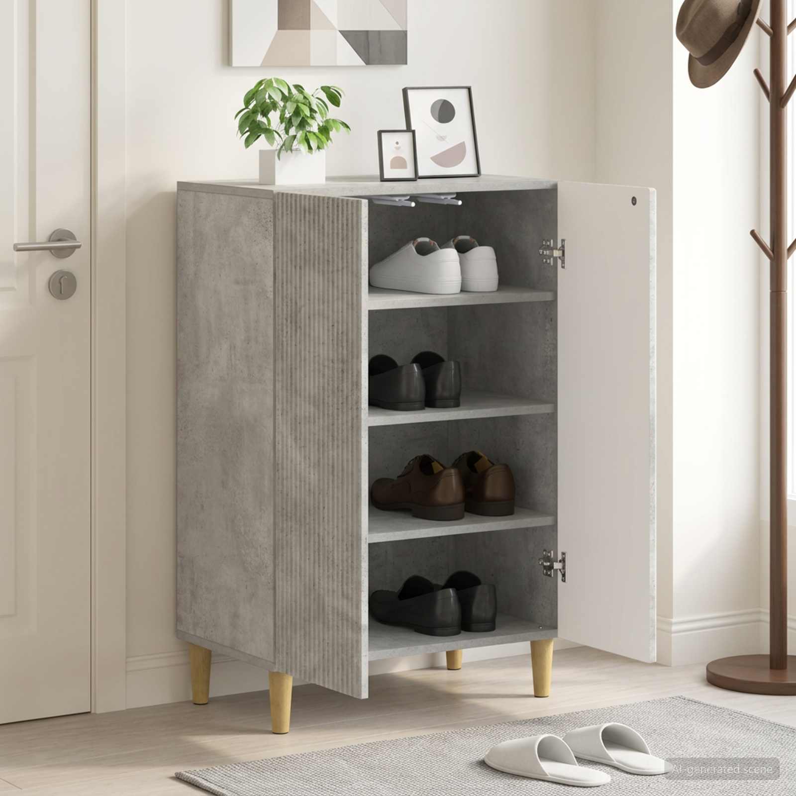 Kinga kapp ARNHEM 59,5 x 39,5 x 90 cm Tehispuit Betoonhall