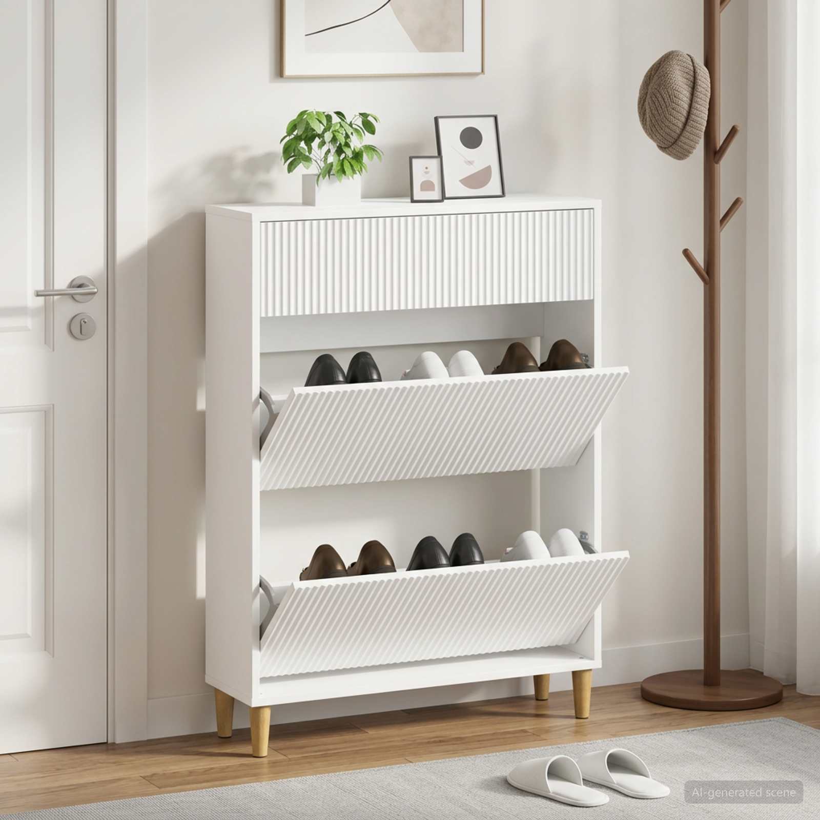 Kinga kapp ARNHEM 78 x 24 x 103 cm Tehispuit Valge