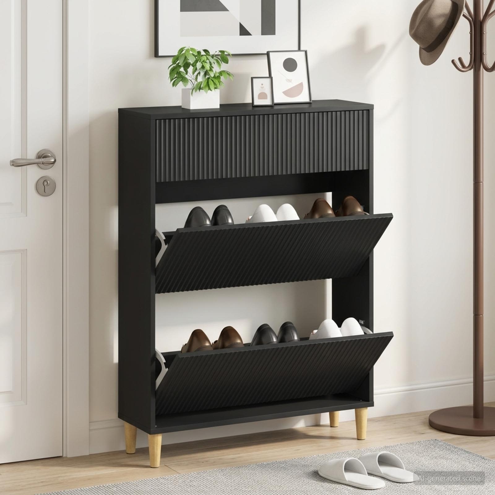 Kinga kapp ARNHEM 78 x 24 x 103 cm Tehispuit Must