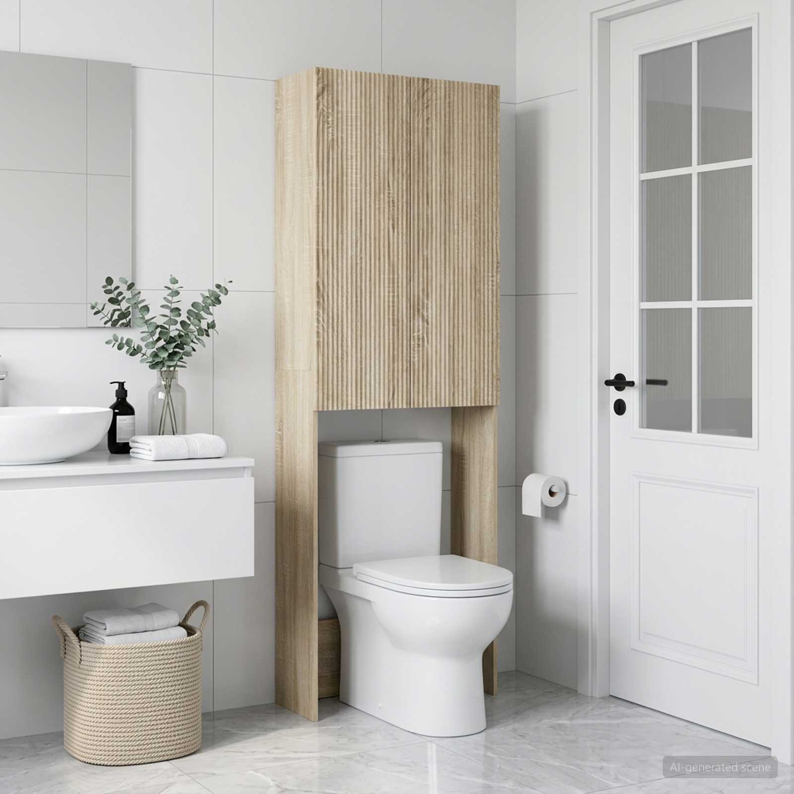 Tualettkabinet ARNHEM Sonoma tamm 66 x 25,5 x 190 cm Tehispuit