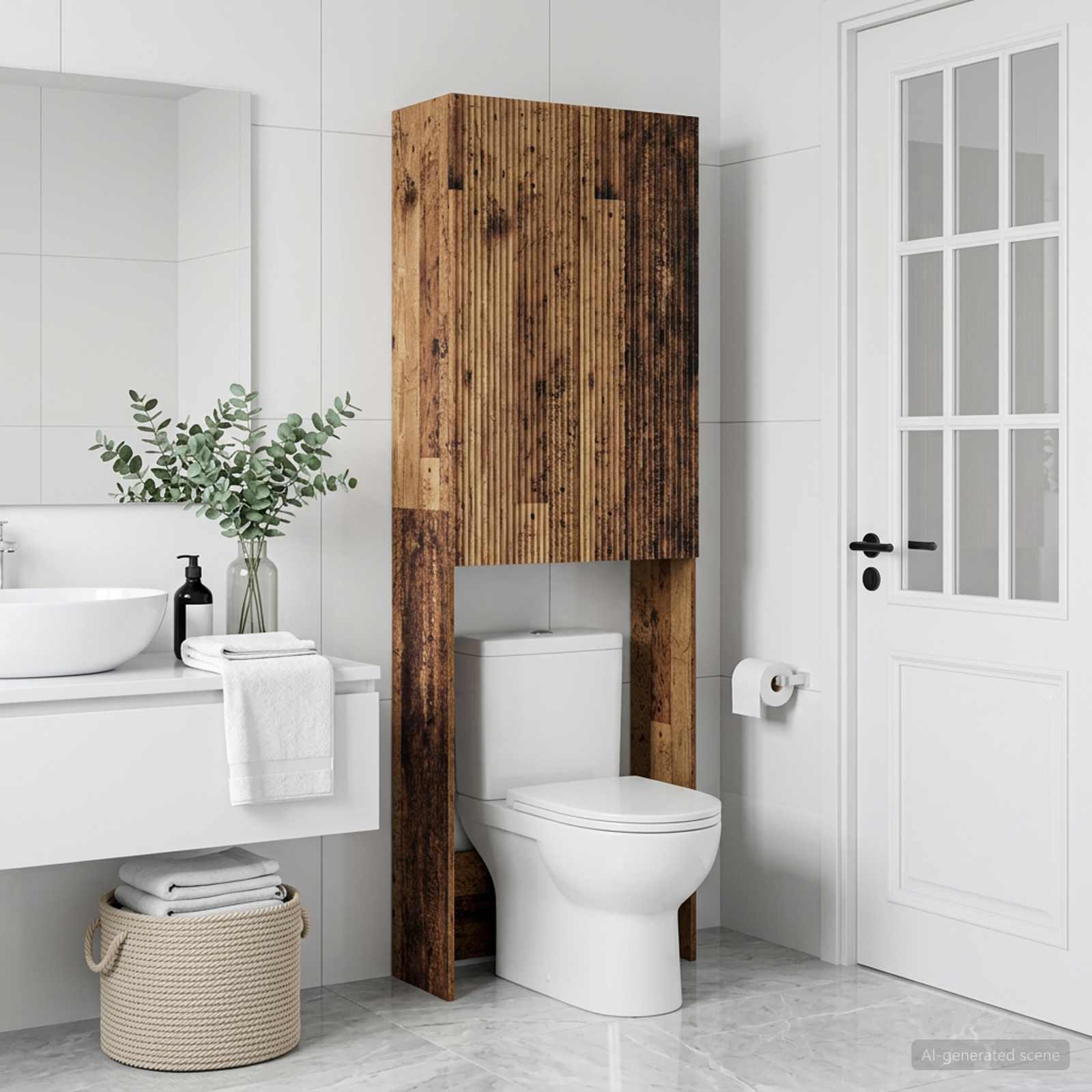 Tualettkabinet ARNHEM Vana puit 66 x 25,5 x 190 cm Tehispuit