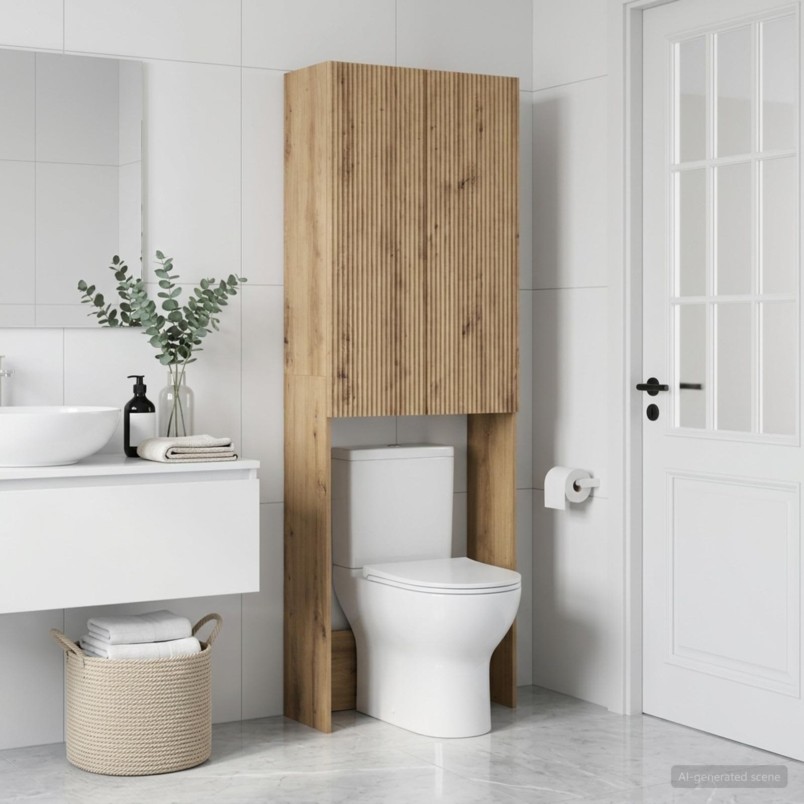 Tualettkabinet ARNHEM Artisan tamm 66 x 25,5 x 190 cm Tehispuit