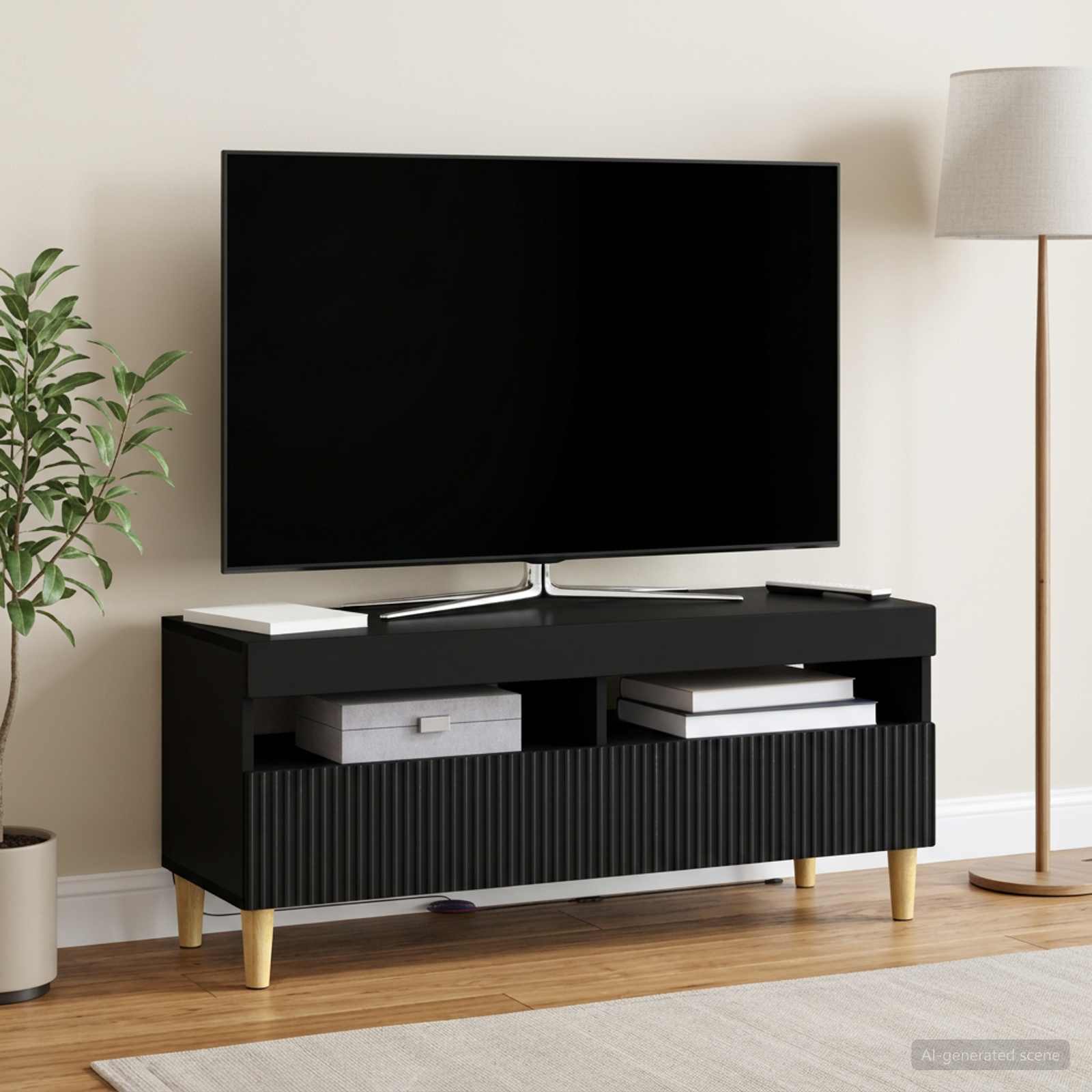 LED TV kapp ARNHEM 100 x 35 x 43 cm Must Tehispuit