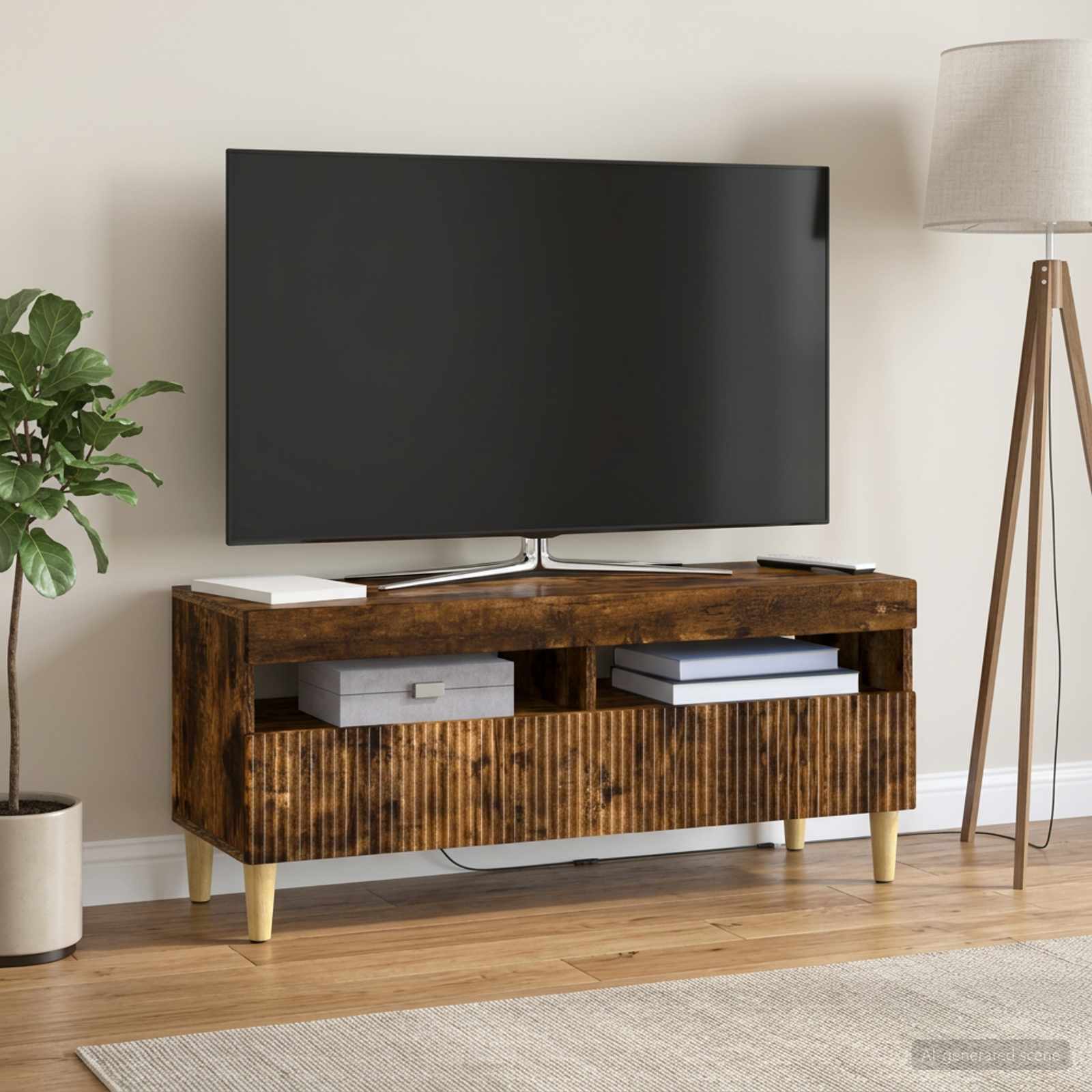 LED TV kapp ARNHEM 100 x 35 x 43 cm Suitsutatud tamm Tehispuit
