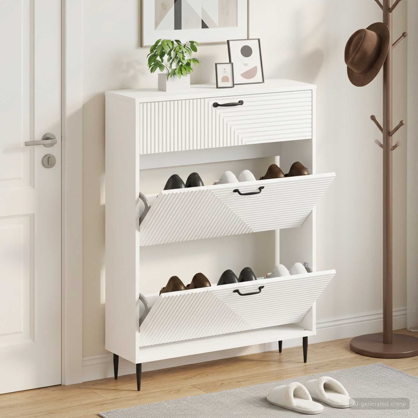 Kinga kapp HAARLEM 78 x 24 x 103 cm Tehispuit Valge