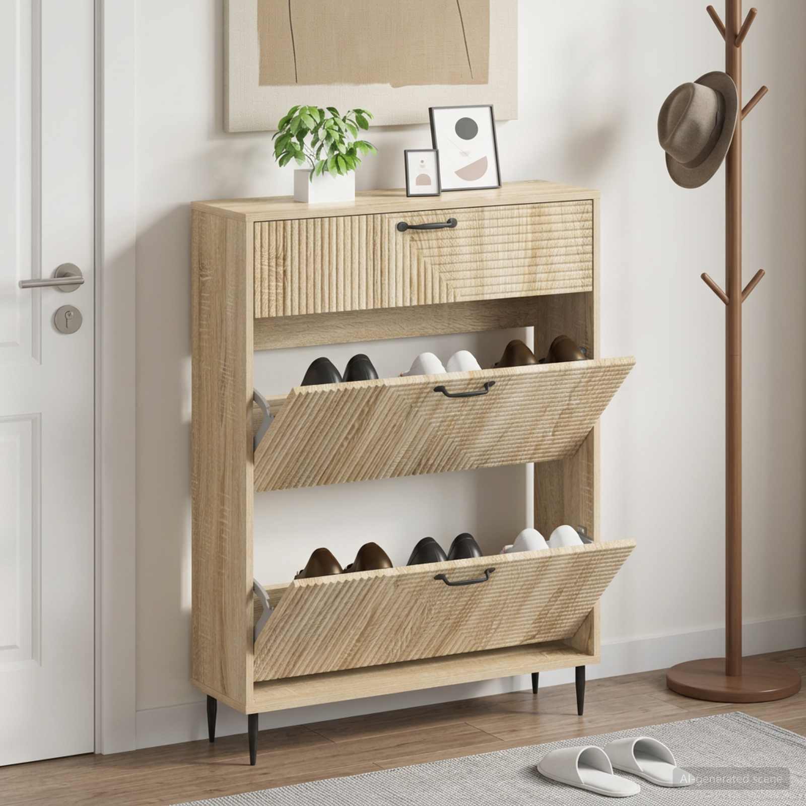 Kinga kapp HAARLEM 78 x 24 x 103 cm Tehispuit Sonoma tamm