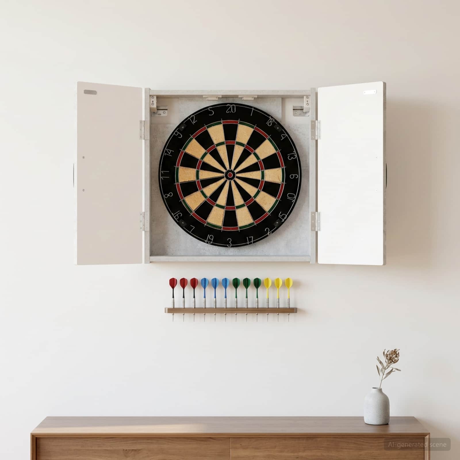 Dartboardi kapp HAARLEM Betoonhall 52,5 x 10,5 x 53,5 cm
