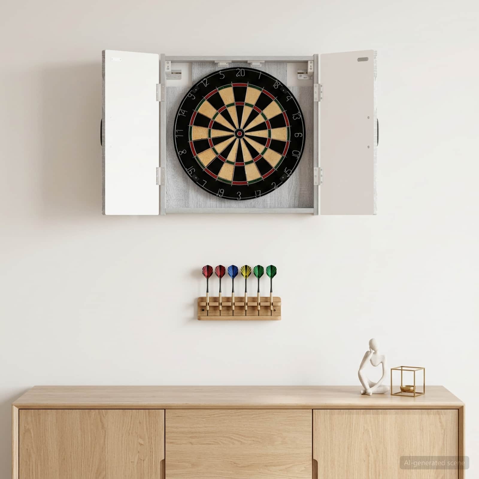 Dartboardi kapp HAARLEM Hall Sonoma 52,5 x 10,5 x 53,5 cm