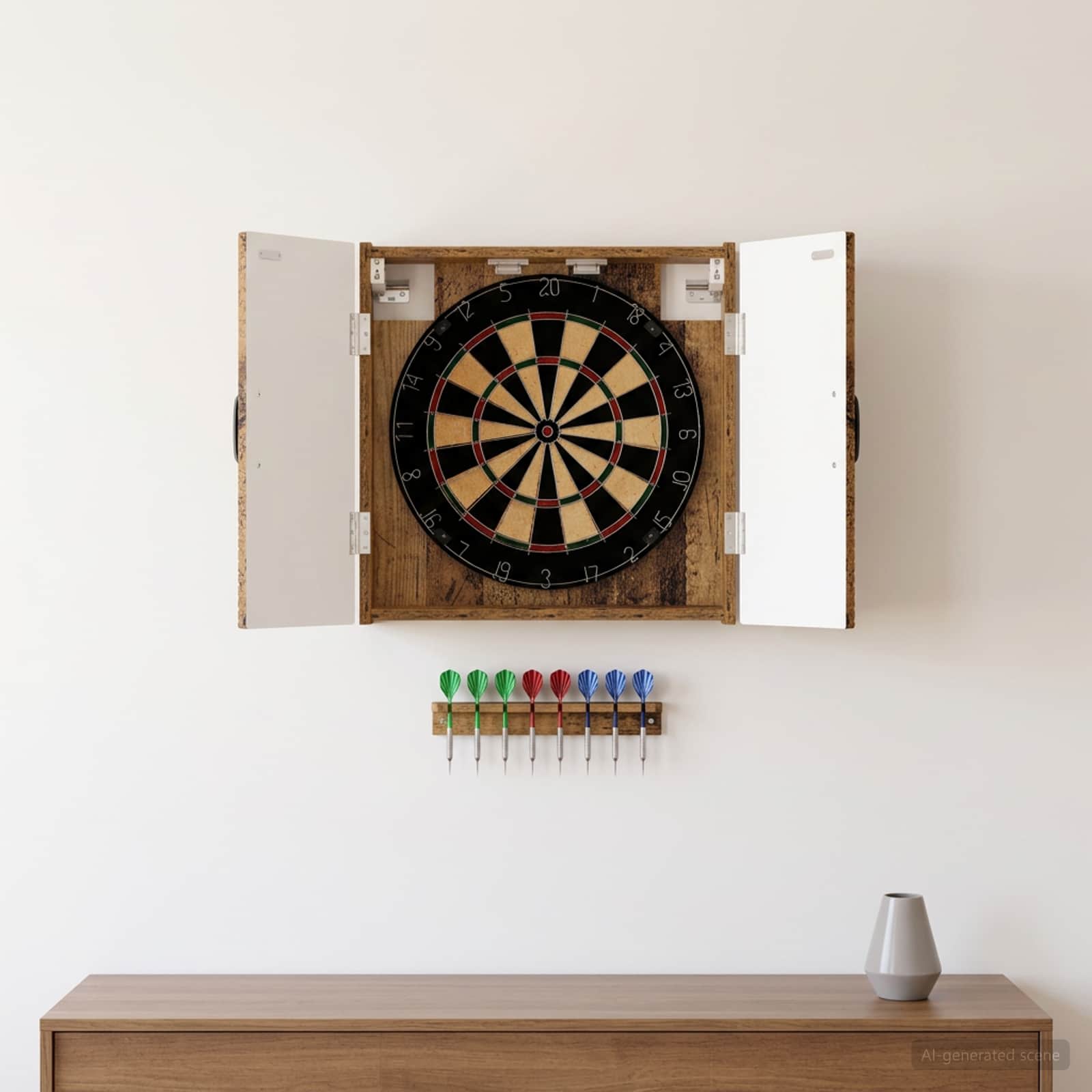Dartboardi kapp HAARLEM Vana puit 52,5 x 10,5 x 53,5 cm