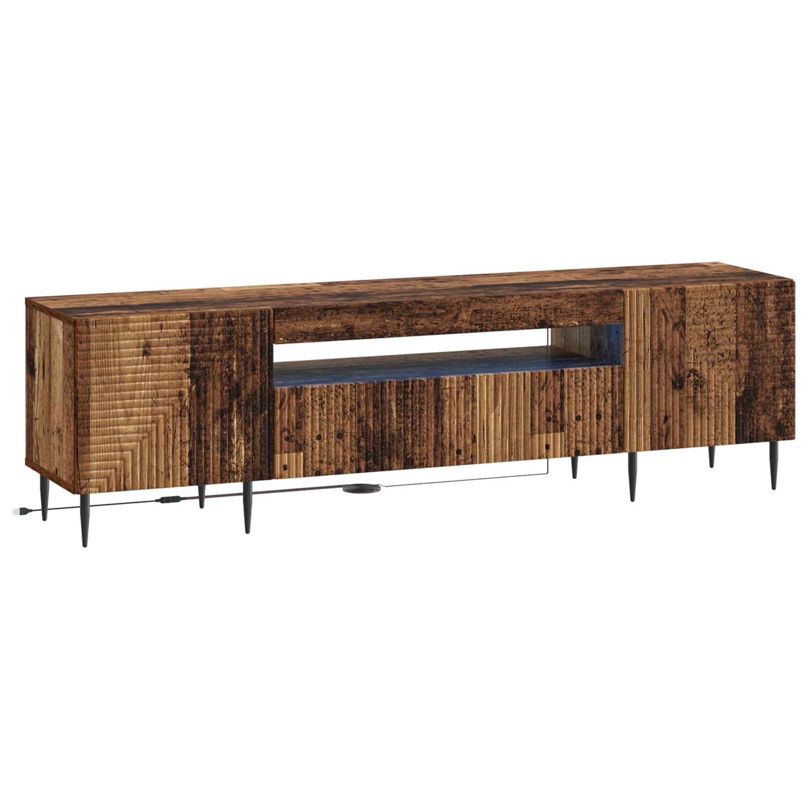LED TV kapp HAARLEM 153 x 35 x 43 cm Vana puit Tehispuit